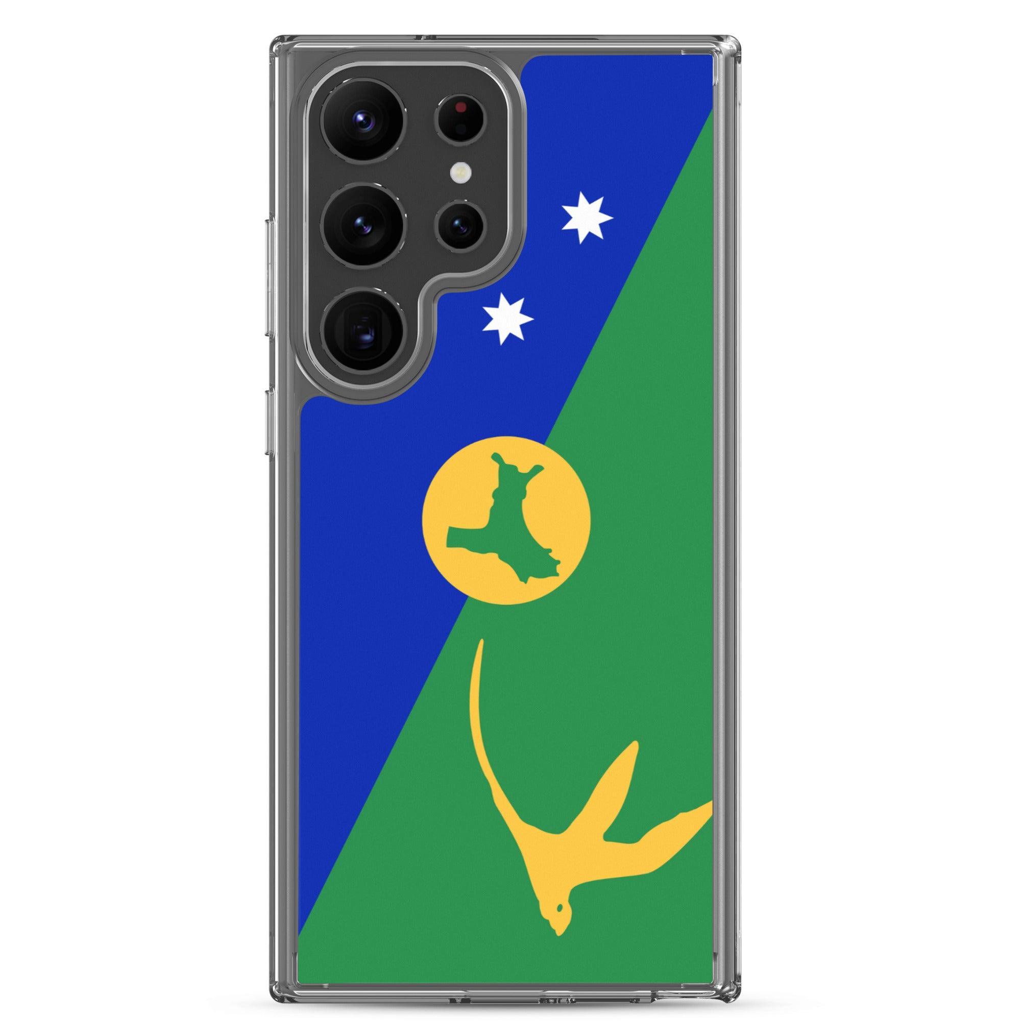 Coque de téléphone avec le drapeau de l'île Christmas, en TPU, offrant une protection élégante et durable.