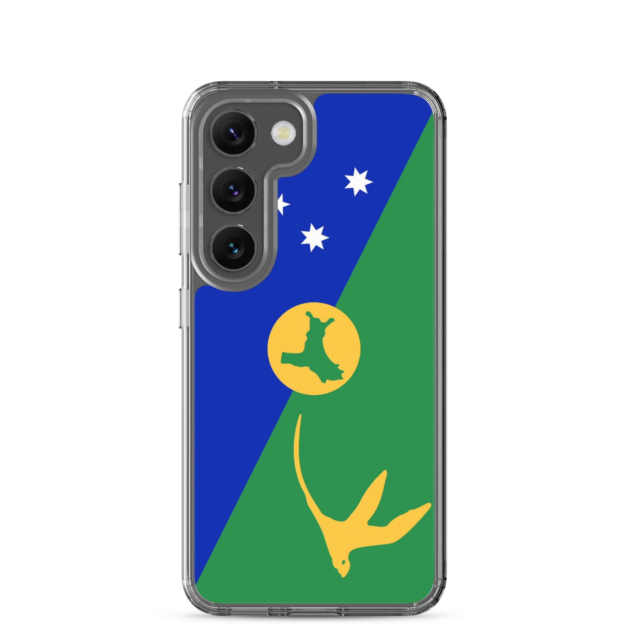 Coque de téléphone avec le drapeau de l'île Christmas, en TPU, offrant une protection élégante et durable.