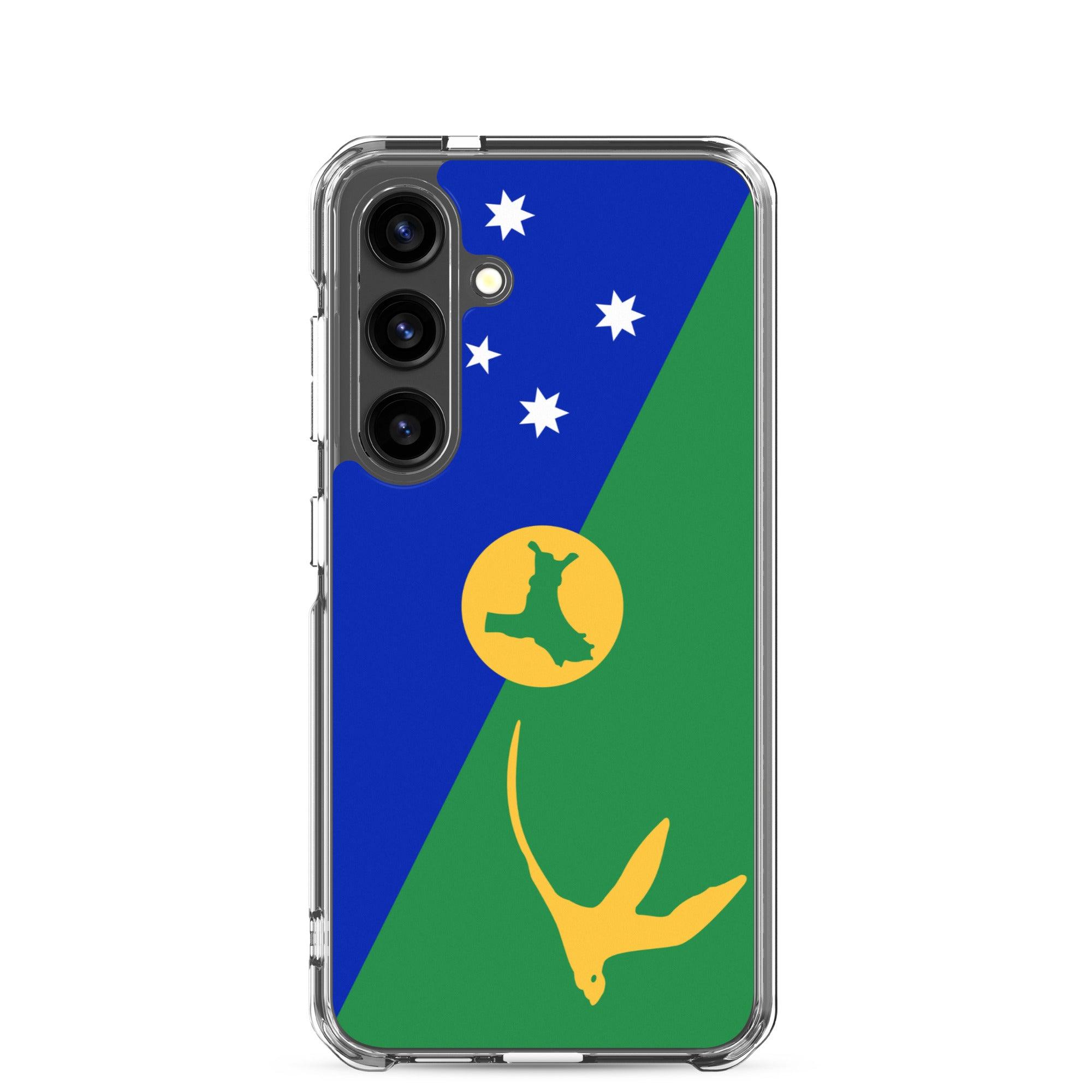 Coque de téléphone avec le drapeau de l'île Christmas, en TPU, offrant une protection élégante et durable.