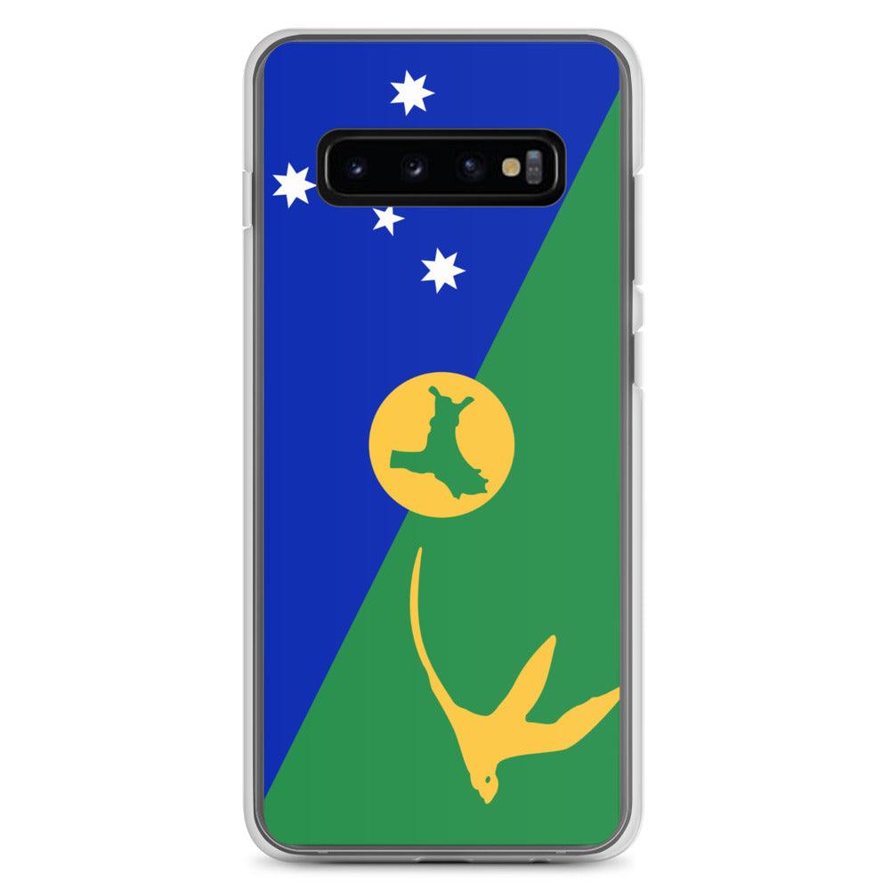 Coque de téléphone avec le drapeau de l'île Christmas, en TPU, offrant une protection élégante et durable.
