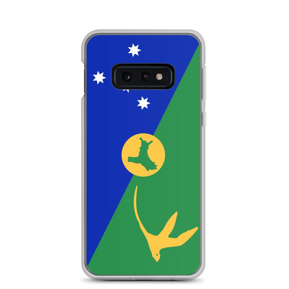 Coque de téléphone avec le drapeau de l'île Christmas, en TPU, offrant une protection élégante et durable.