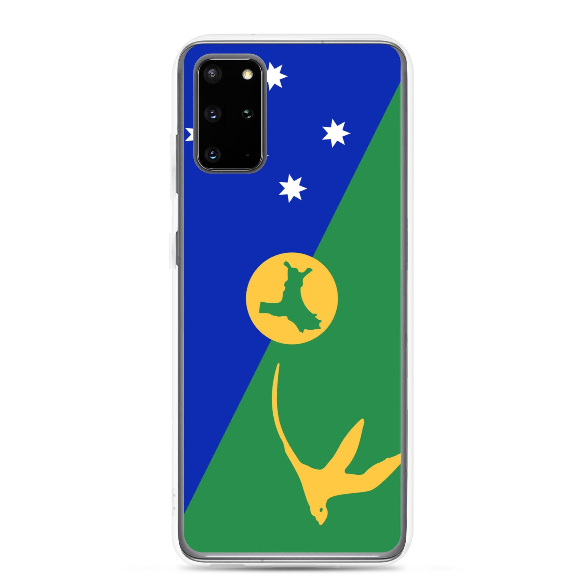 Coque de téléphone avec le drapeau de l'île Christmas, en TPU, offrant une protection élégante et durable.