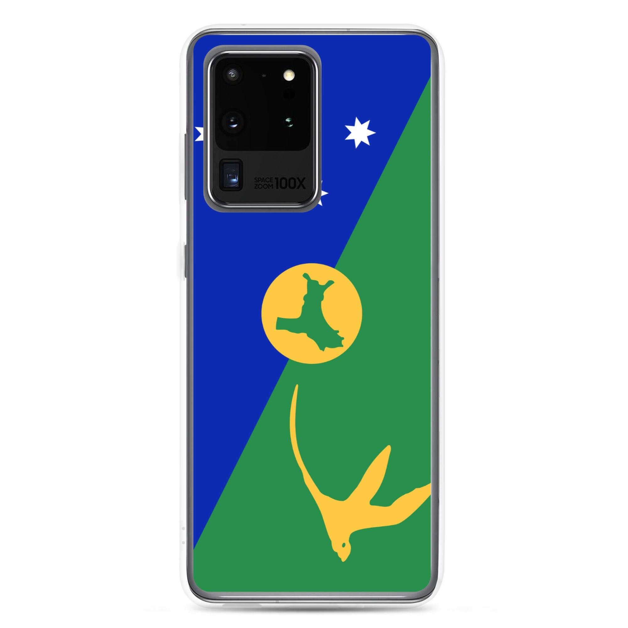 Coque de téléphone avec le drapeau de l'île Christmas, en TPU, offrant une protection élégante et durable.