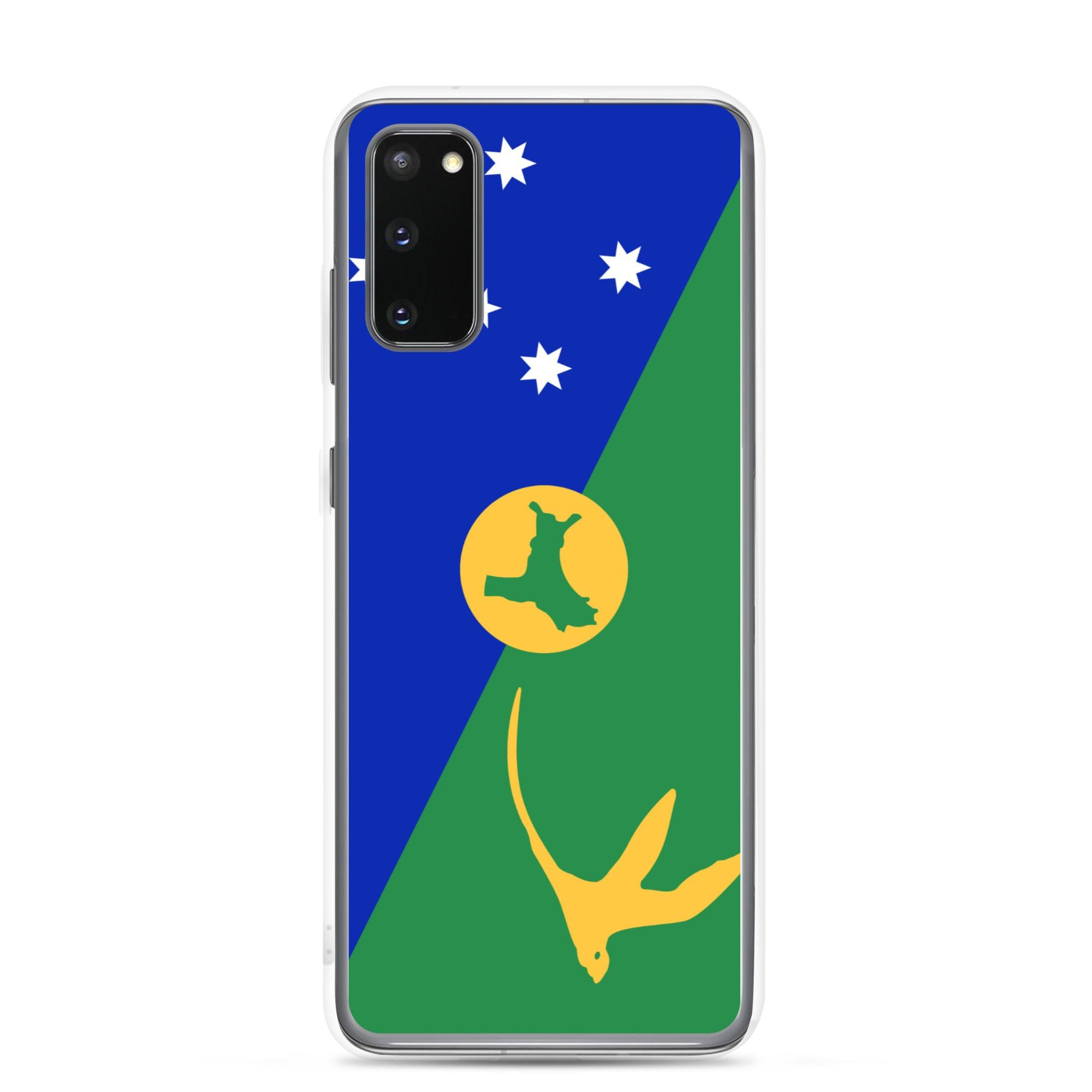 Coque de téléphone avec le drapeau de l'île Christmas, en TPU, offrant une protection élégante et durable.