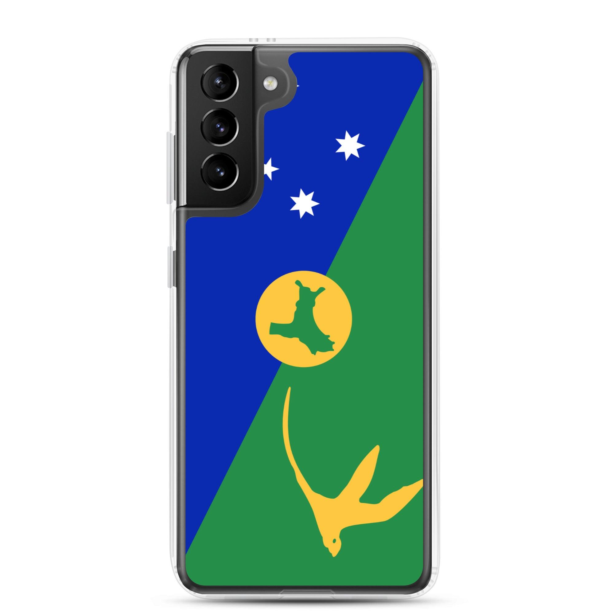 Coque de téléphone avec le drapeau de l'île Christmas, en TPU, offrant une protection élégante et durable.