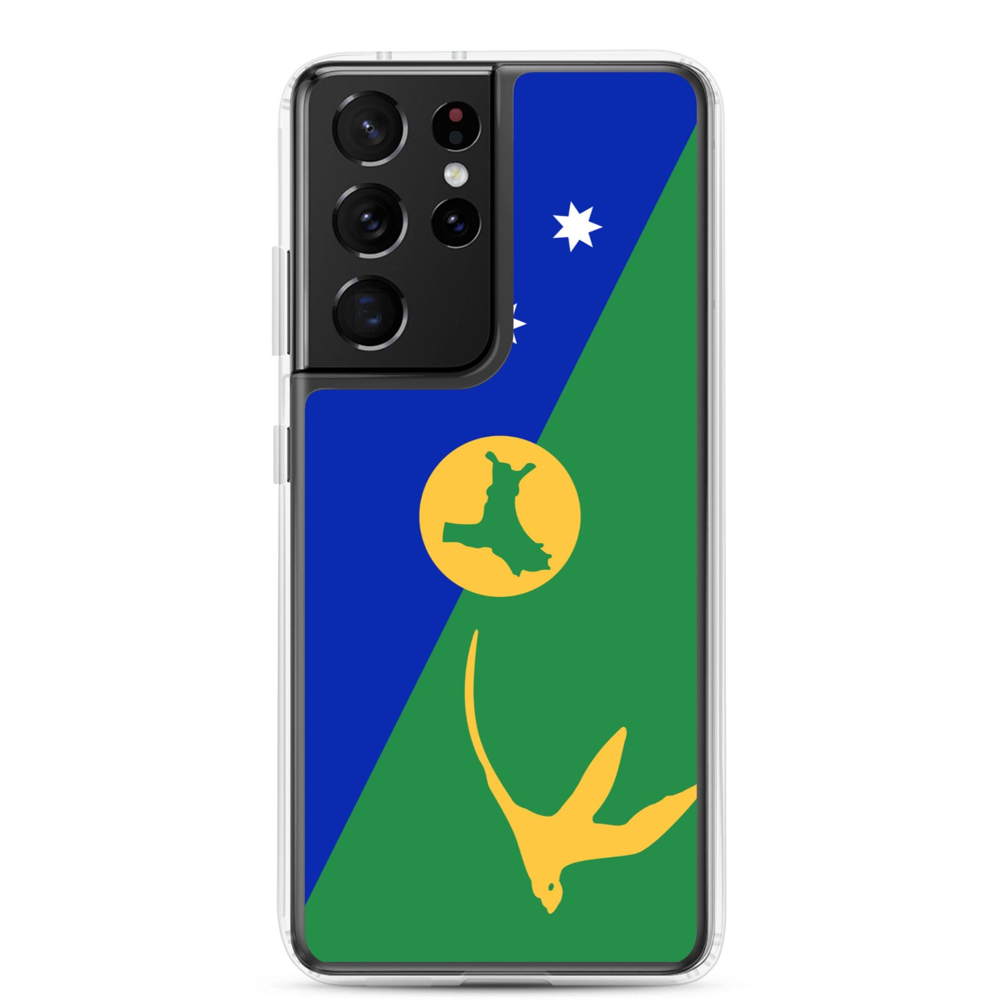 Coque de téléphone avec le drapeau de l'île Christmas, en TPU, offrant une protection élégante et durable.