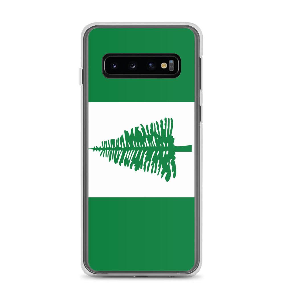 Coque de téléphone avec le drapeau de l'île Norfolk, en TPU, offrant une protection élégante et durable.