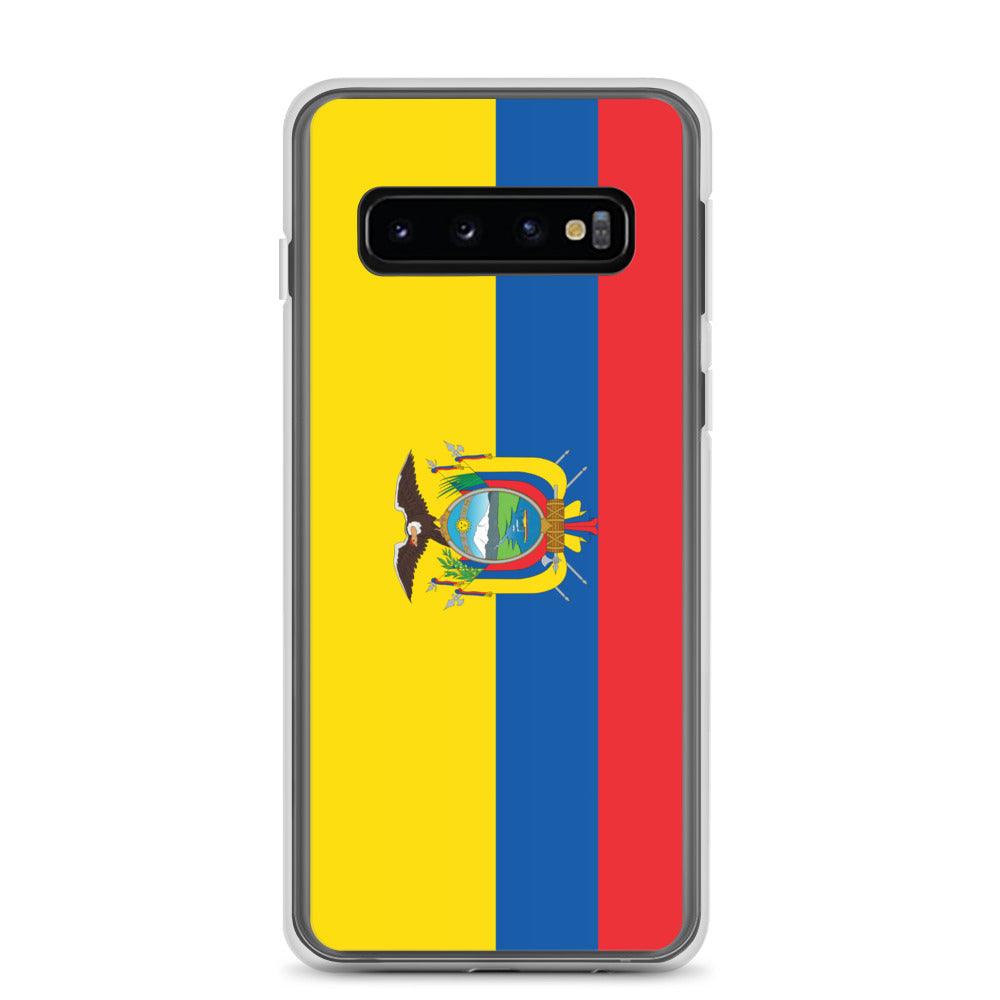 Coque de téléphone avec le drapeau de l'Équateur, en TPU, offrant une protection élégante et durable.