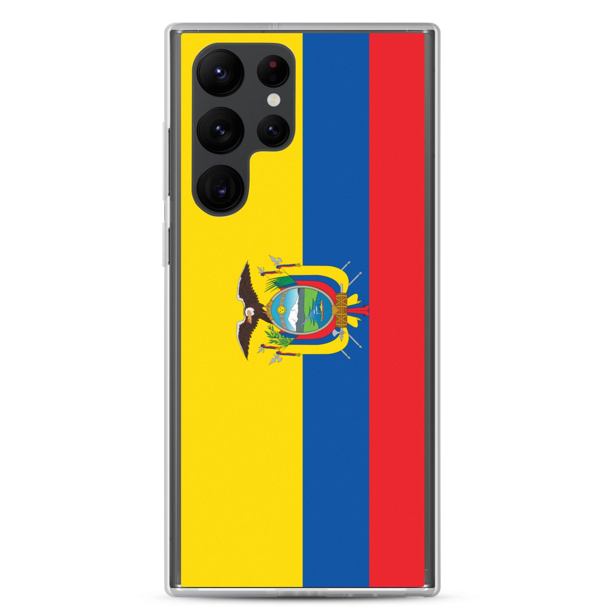 Coque de téléphone avec le drapeau de l'Équateur, en TPU, offrant une protection élégante et durable.