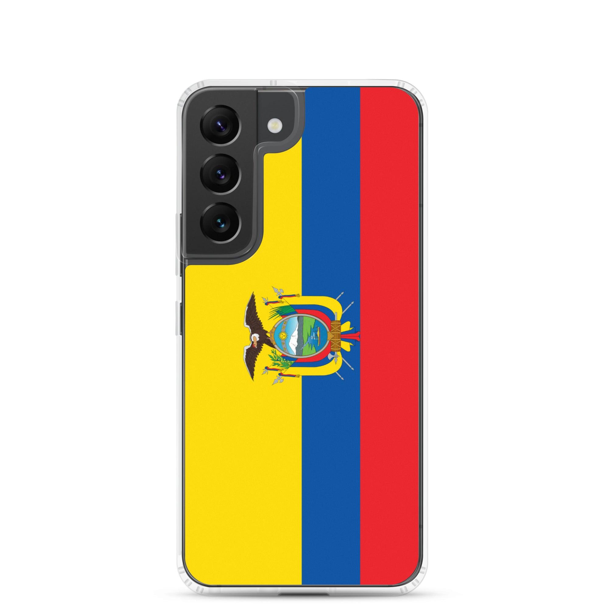 Coque de téléphone avec le drapeau de l'Équateur, en TPU, offrant une protection élégante et durable.