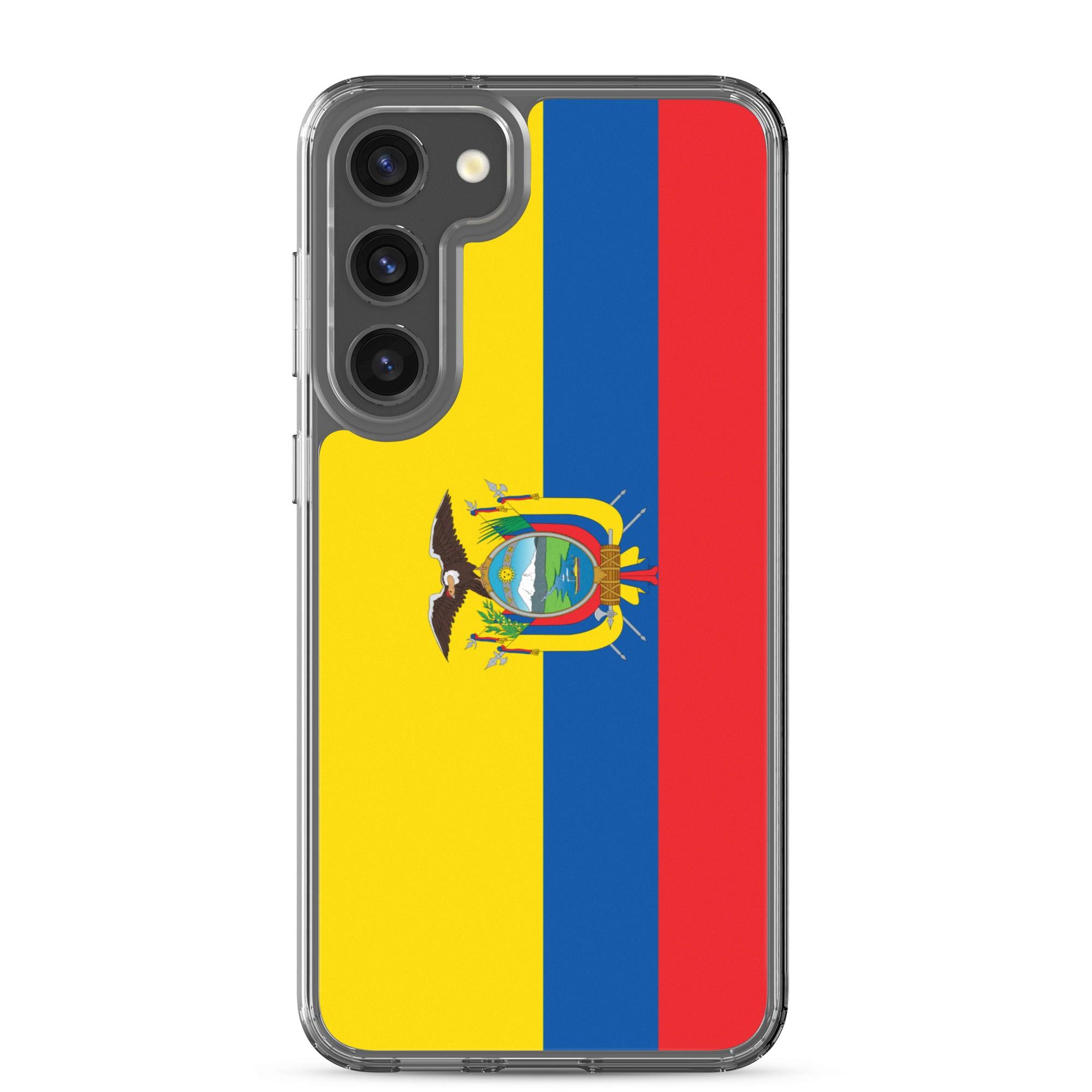 Coque de téléphone avec le drapeau de l'Équateur, en TPU, offrant une protection élégante et durable.