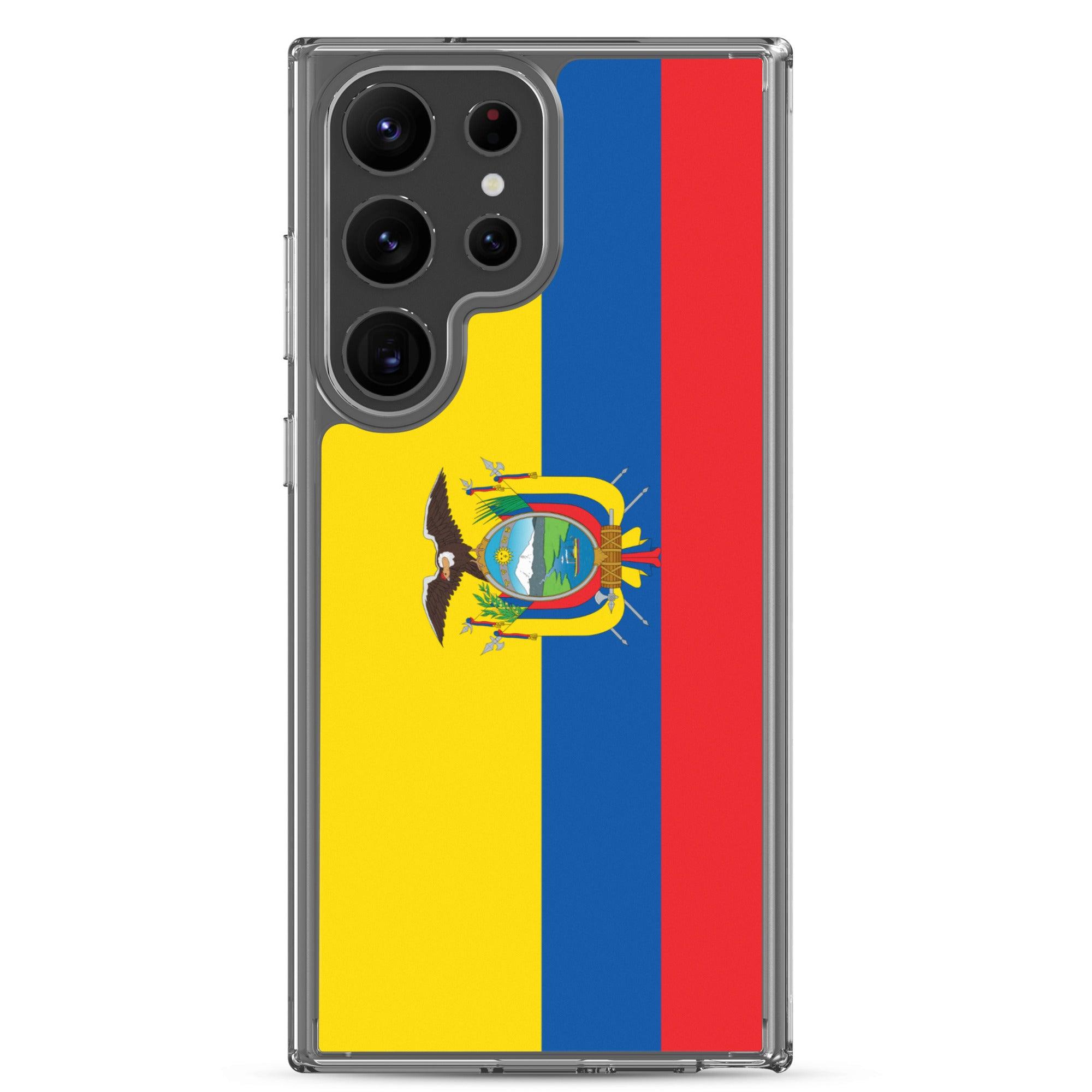 Coque de téléphone avec le drapeau de l'Équateur, en TPU, offrant une protection élégante et durable.