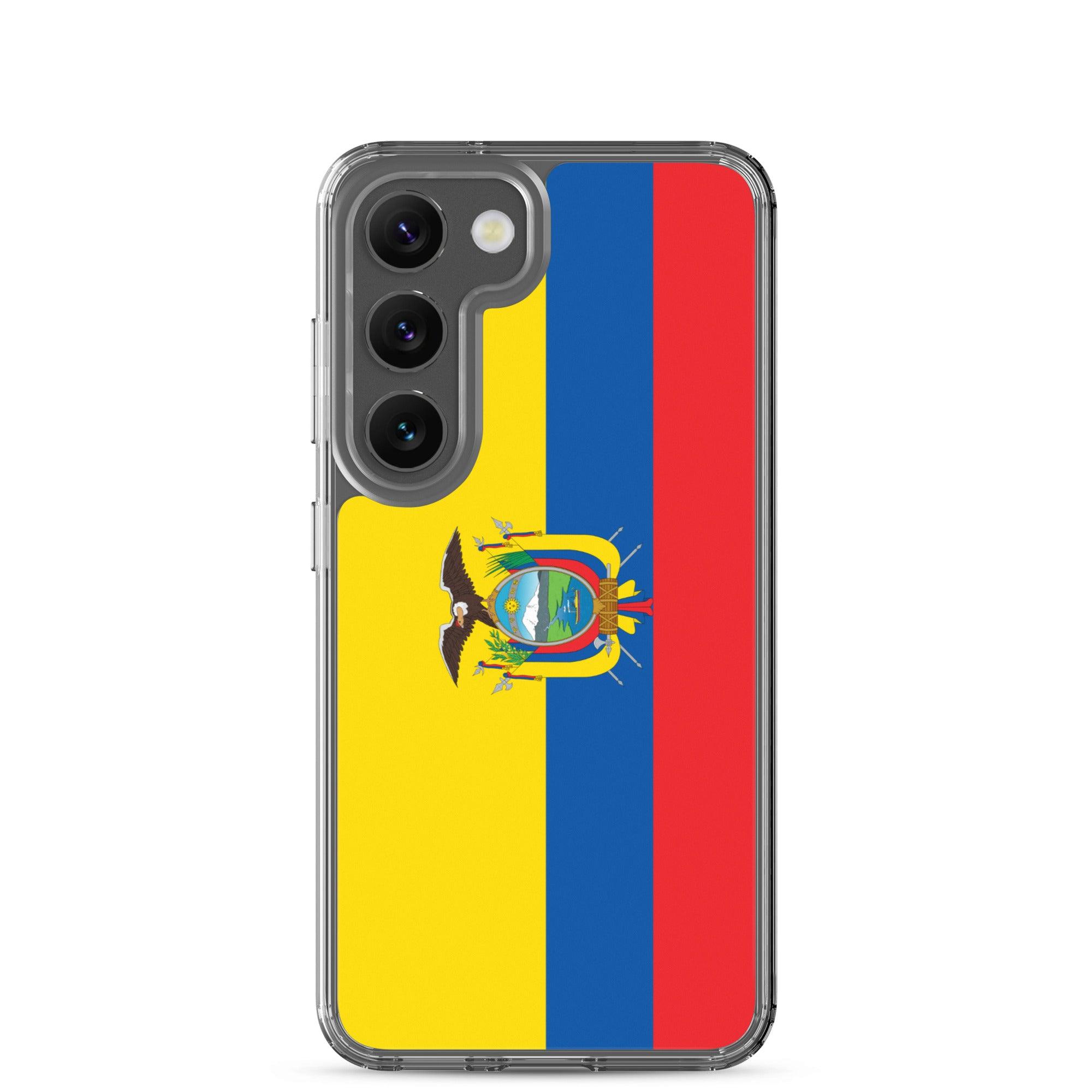 Coque de téléphone avec le drapeau de l'Équateur, en TPU, offrant une protection élégante et durable.
