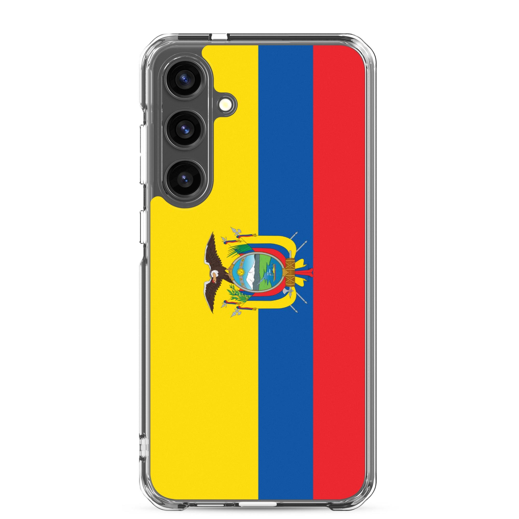 Coque de téléphone avec le drapeau de l'Équateur, en TPU, offrant une protection élégante et durable.