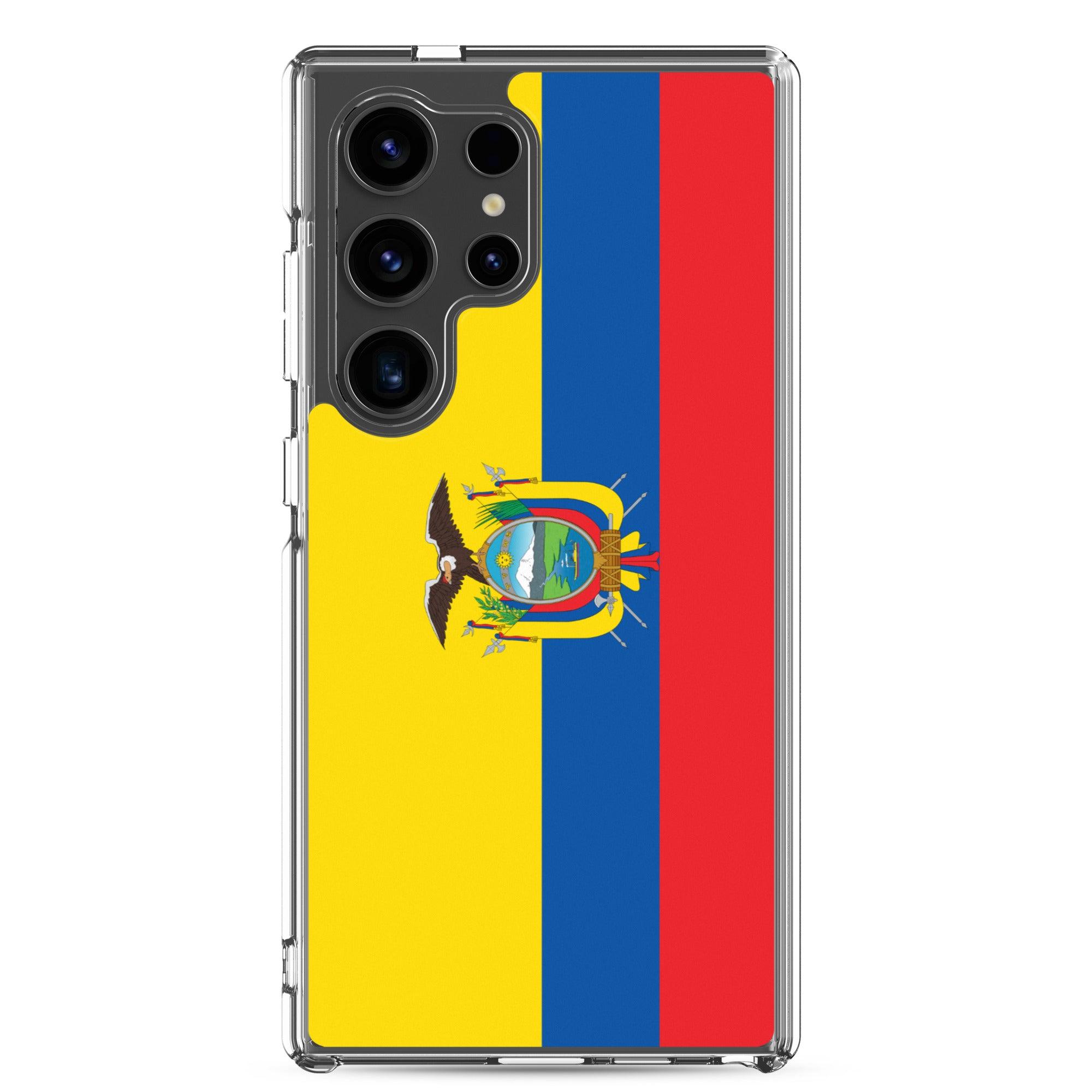 Coque de téléphone avec le drapeau de l'Équateur, en TPU, offrant une protection élégante et durable.