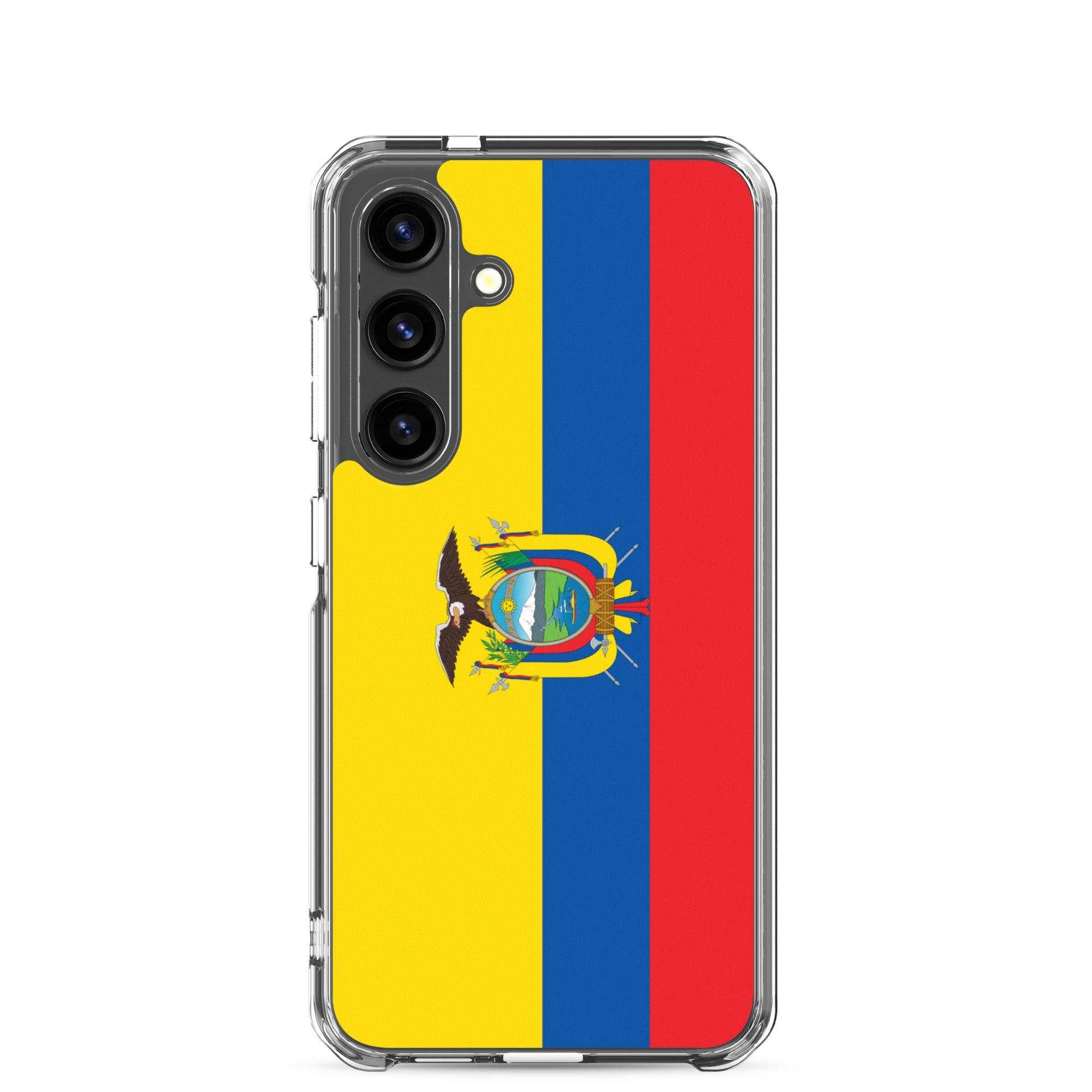Coque de téléphone avec le drapeau de l'Équateur, en TPU, offrant une protection élégante et durable.