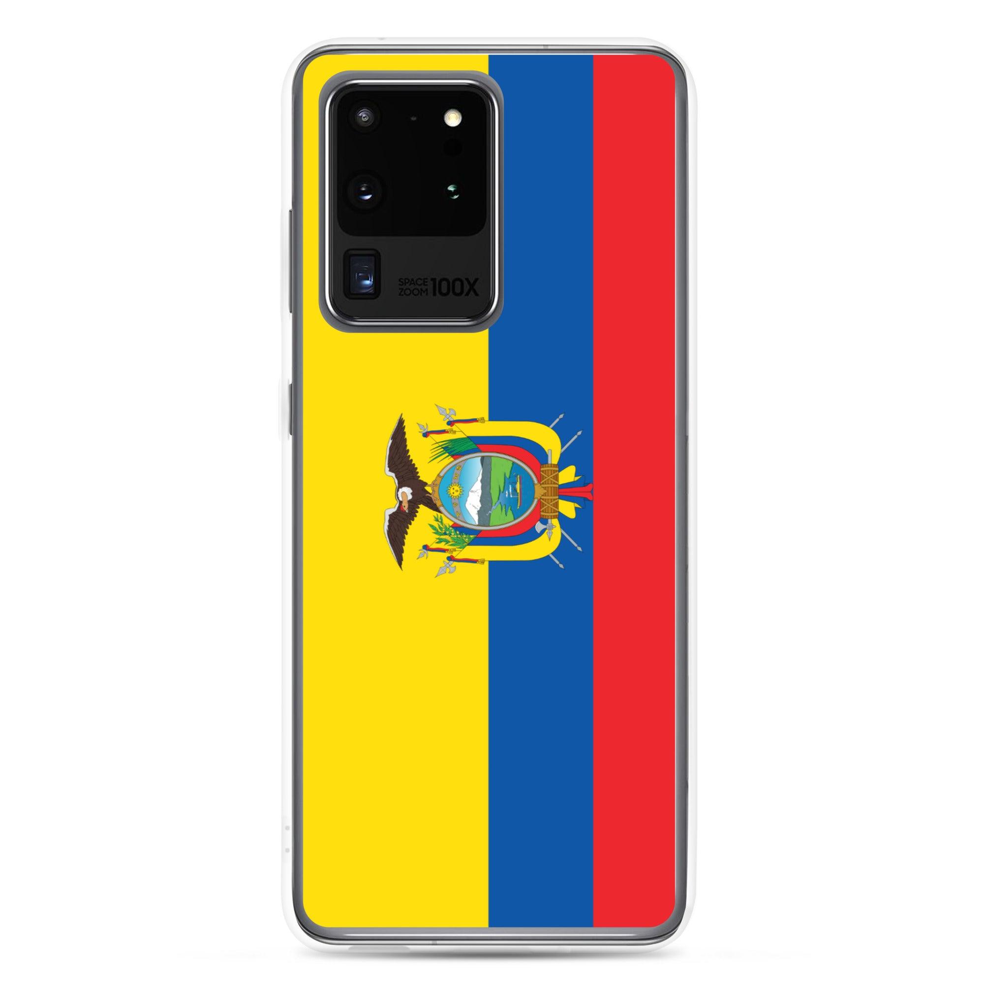 Coque de téléphone avec le drapeau de l'Équateur, en TPU, offrant une protection élégante et durable.