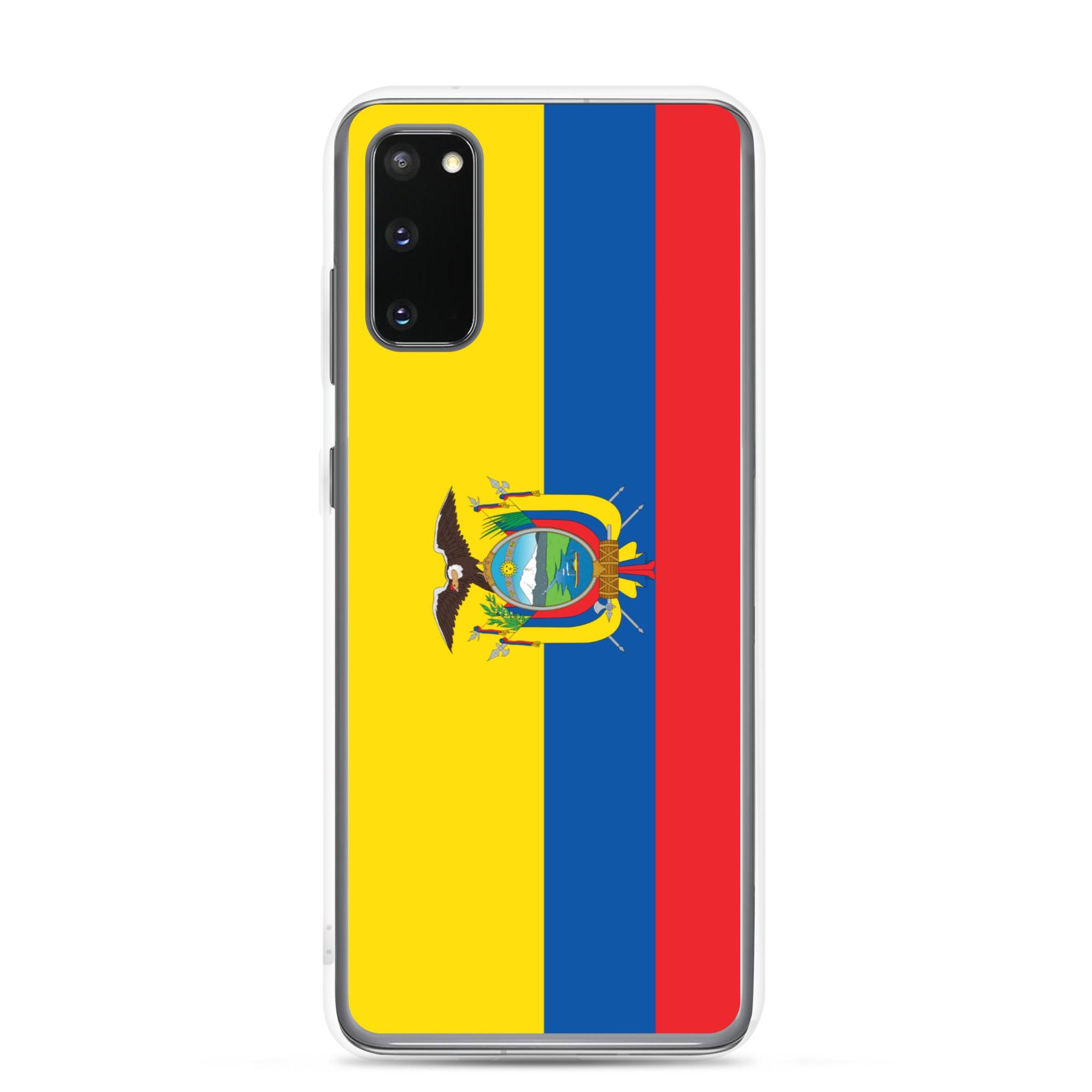 Coque de téléphone avec le drapeau de l'Équateur, en TPU, offrant une protection élégante et durable.