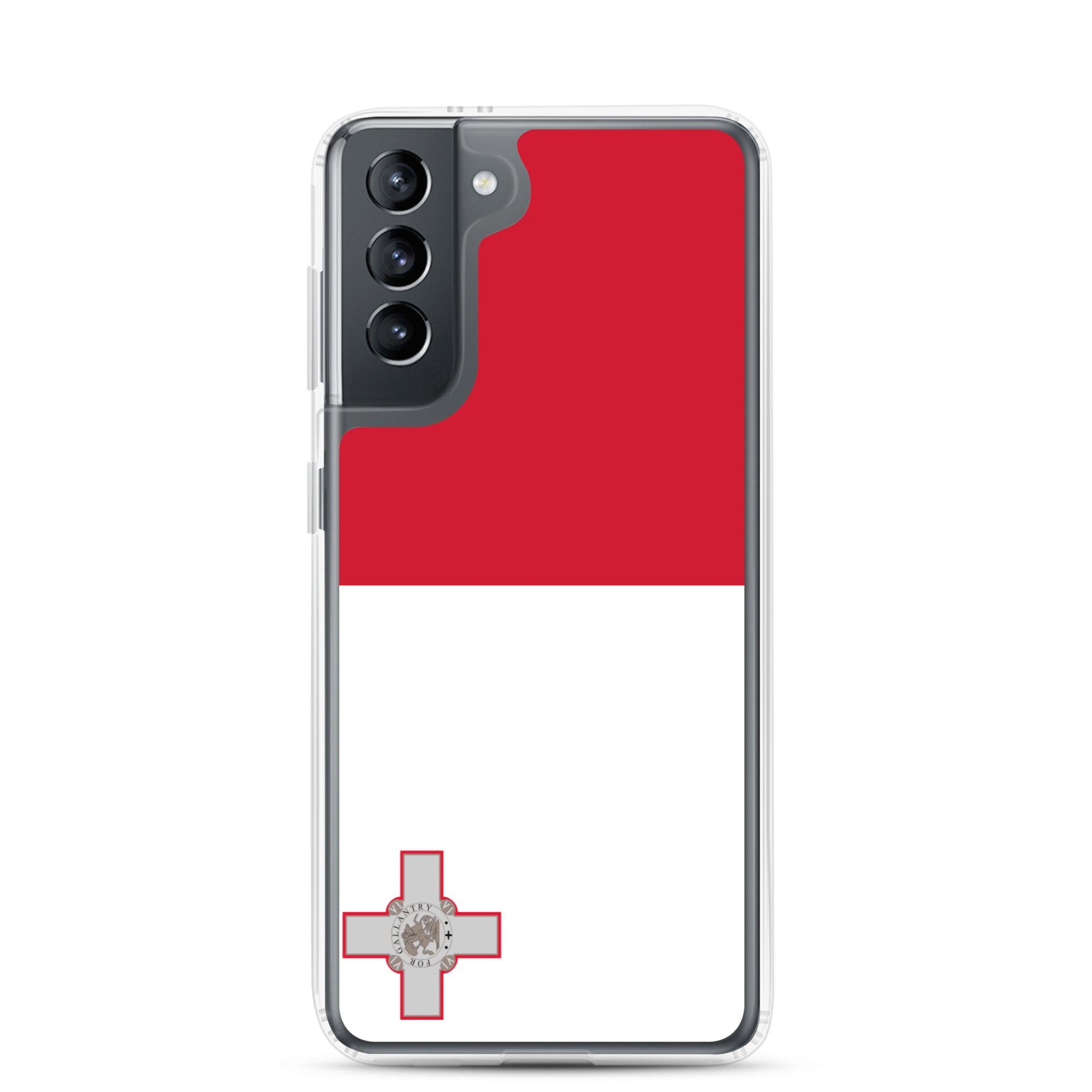 Coque de téléphone avec le drapeau de Malte, en TPU, offrant une protection élégante et durable.