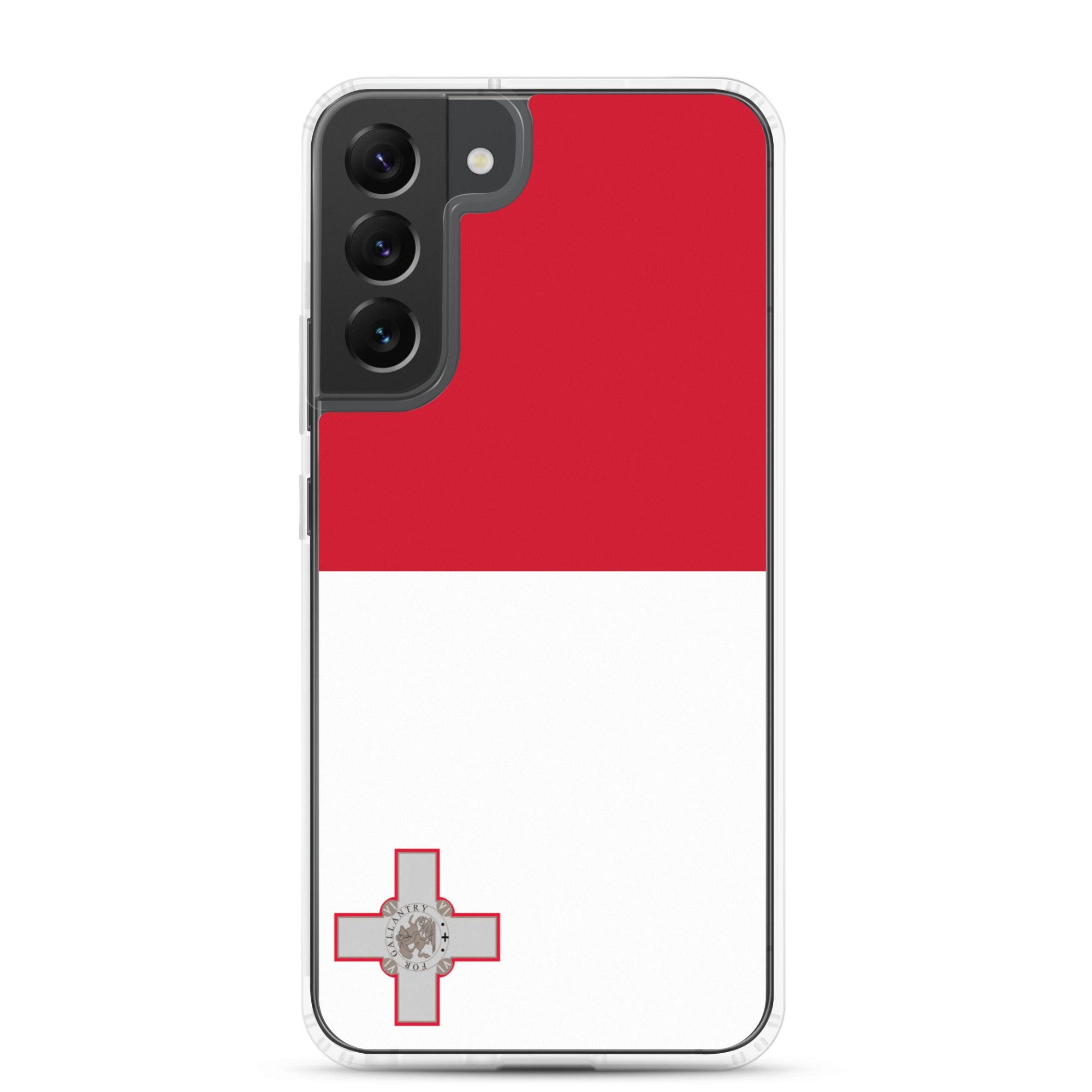 Coque de téléphone avec le drapeau de Malte, en TPU, offrant une protection élégante et durable.