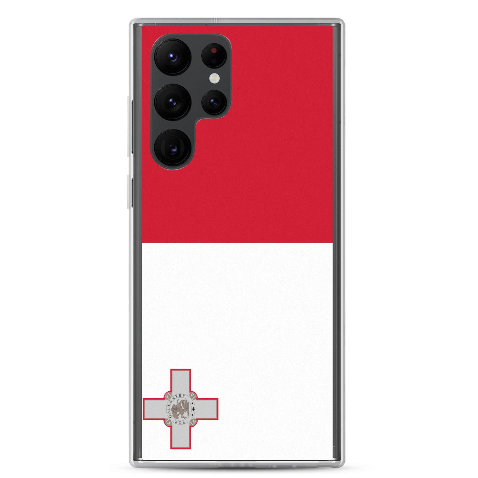 Coque de téléphone avec le drapeau de Malte, en TPU, offrant une protection élégante et durable.