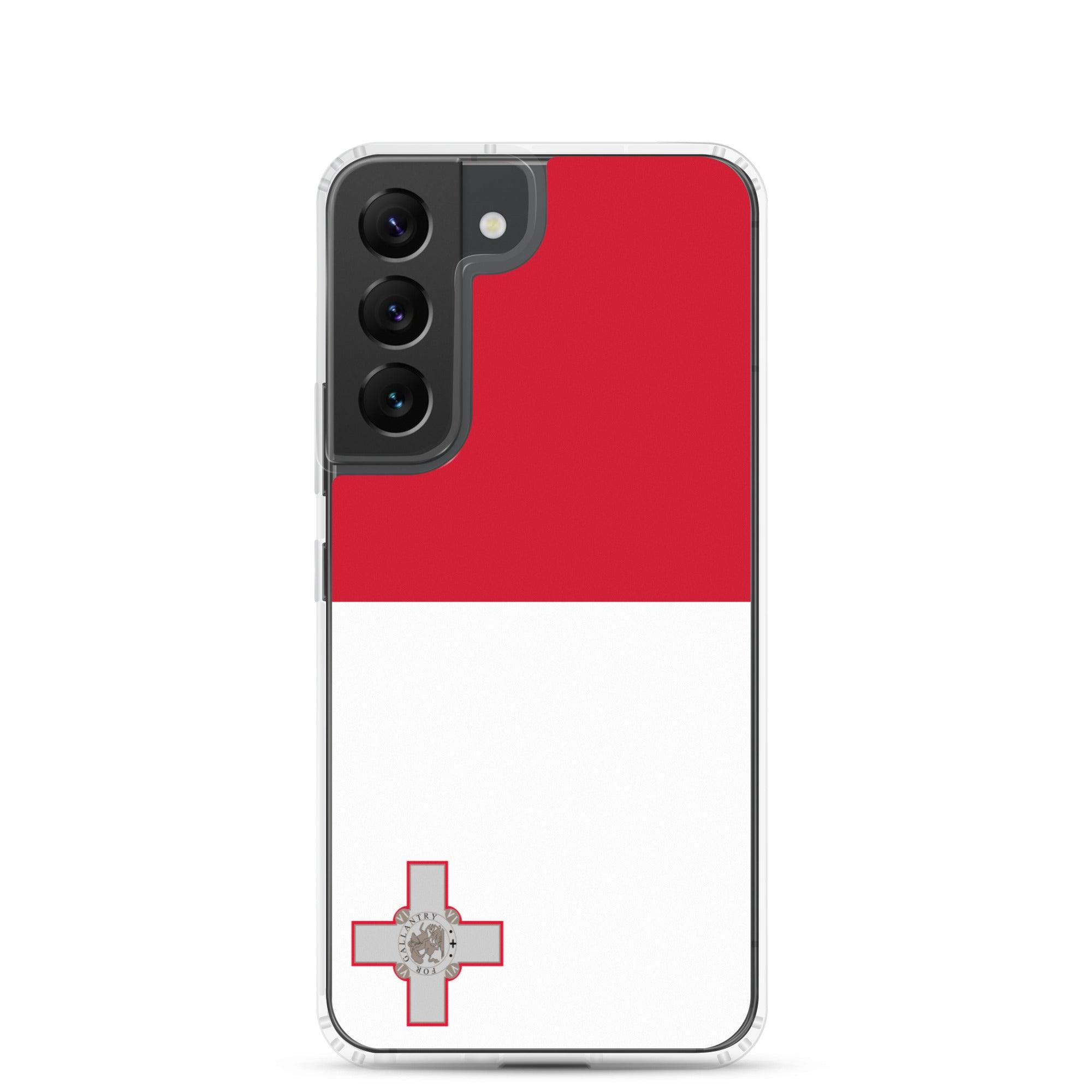 Coque de téléphone avec le drapeau de Malte, en TPU, offrant une protection élégante et durable.