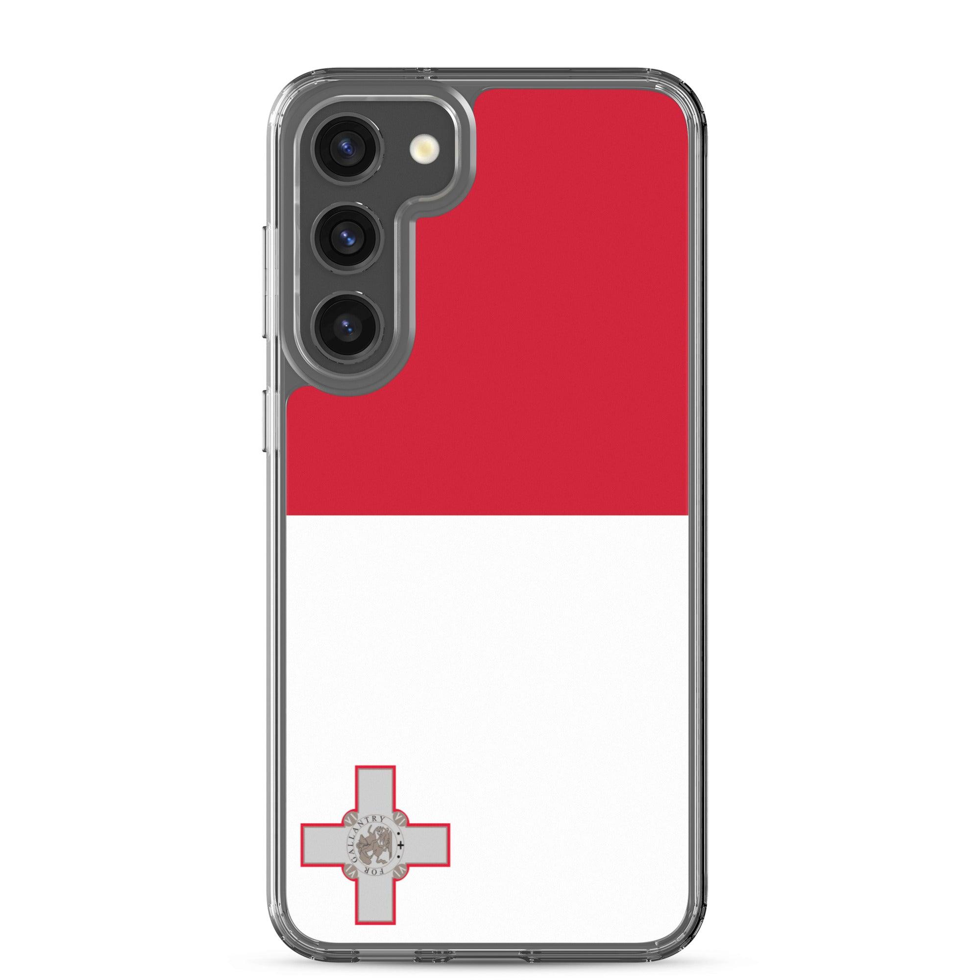 Coque de téléphone avec le drapeau de Malte, en TPU, offrant une protection élégante et durable.
