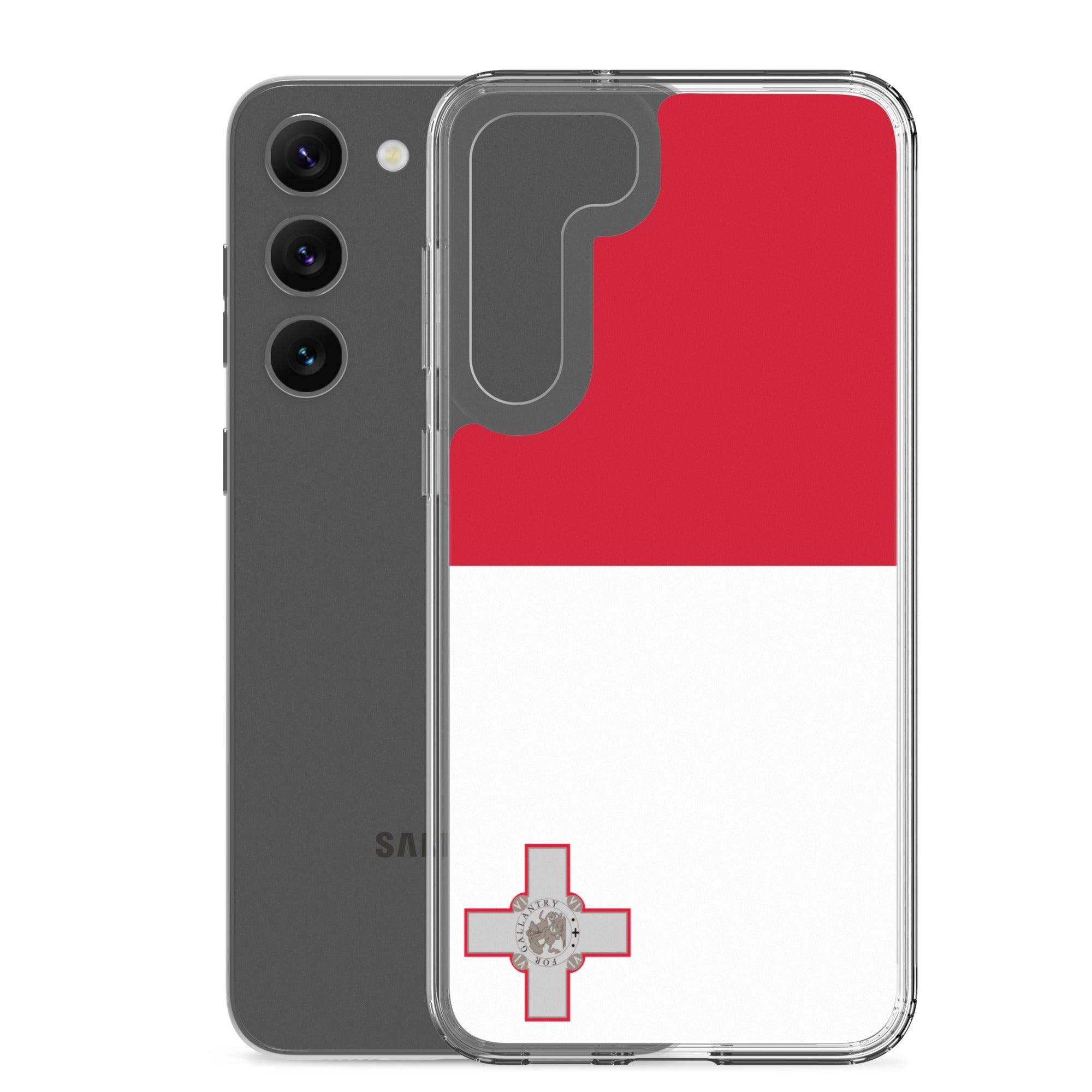 Coque de téléphone avec le drapeau de Malte, en TPU, offrant une protection élégante et durable.