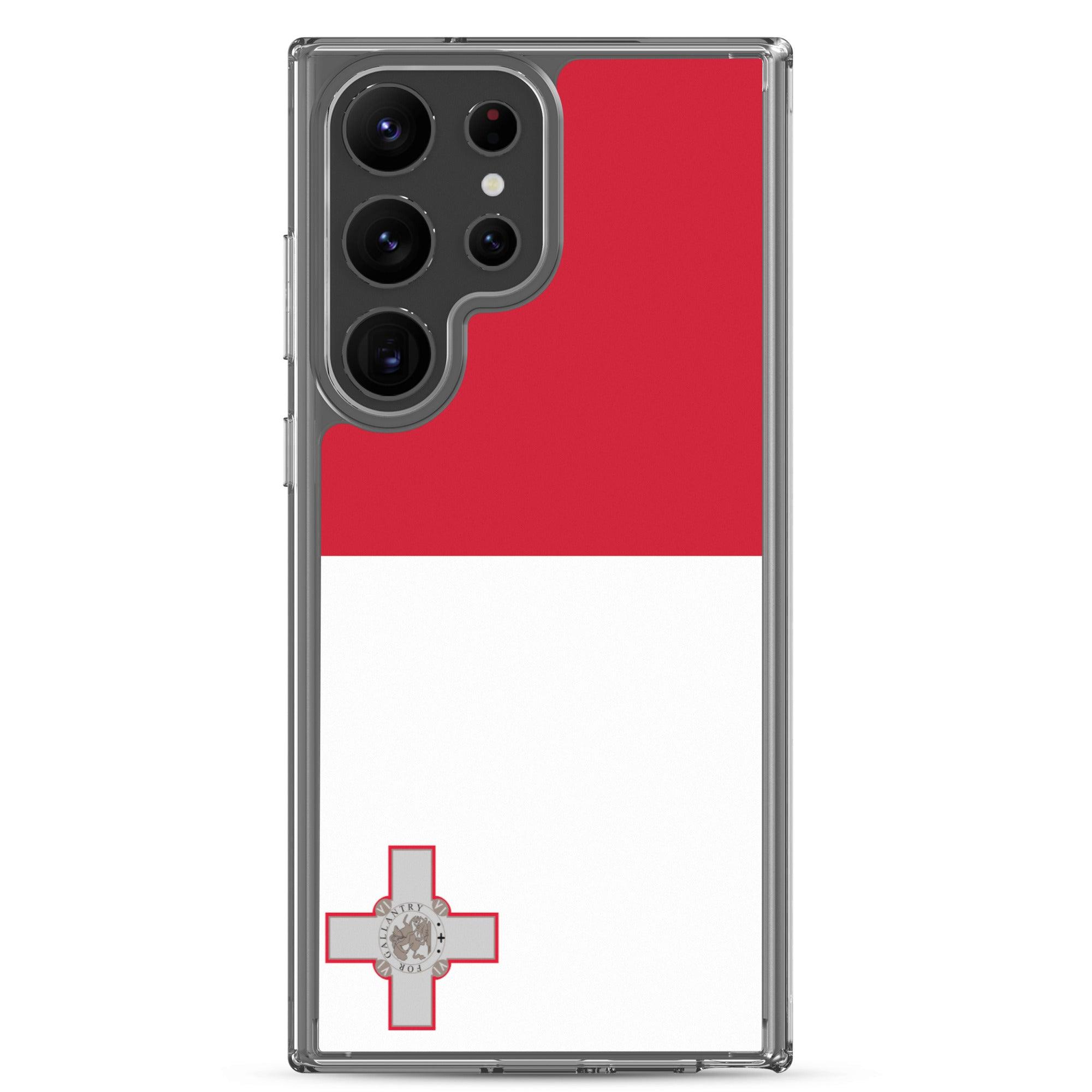 Coque de téléphone avec le drapeau de Malte, en TPU, offrant une protection élégante et durable.