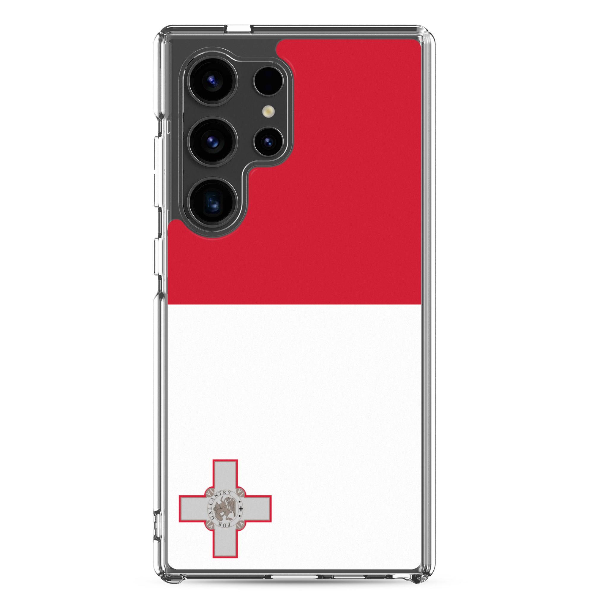 Coque de téléphone avec le drapeau de Malte, en TPU, offrant une protection élégante et durable.