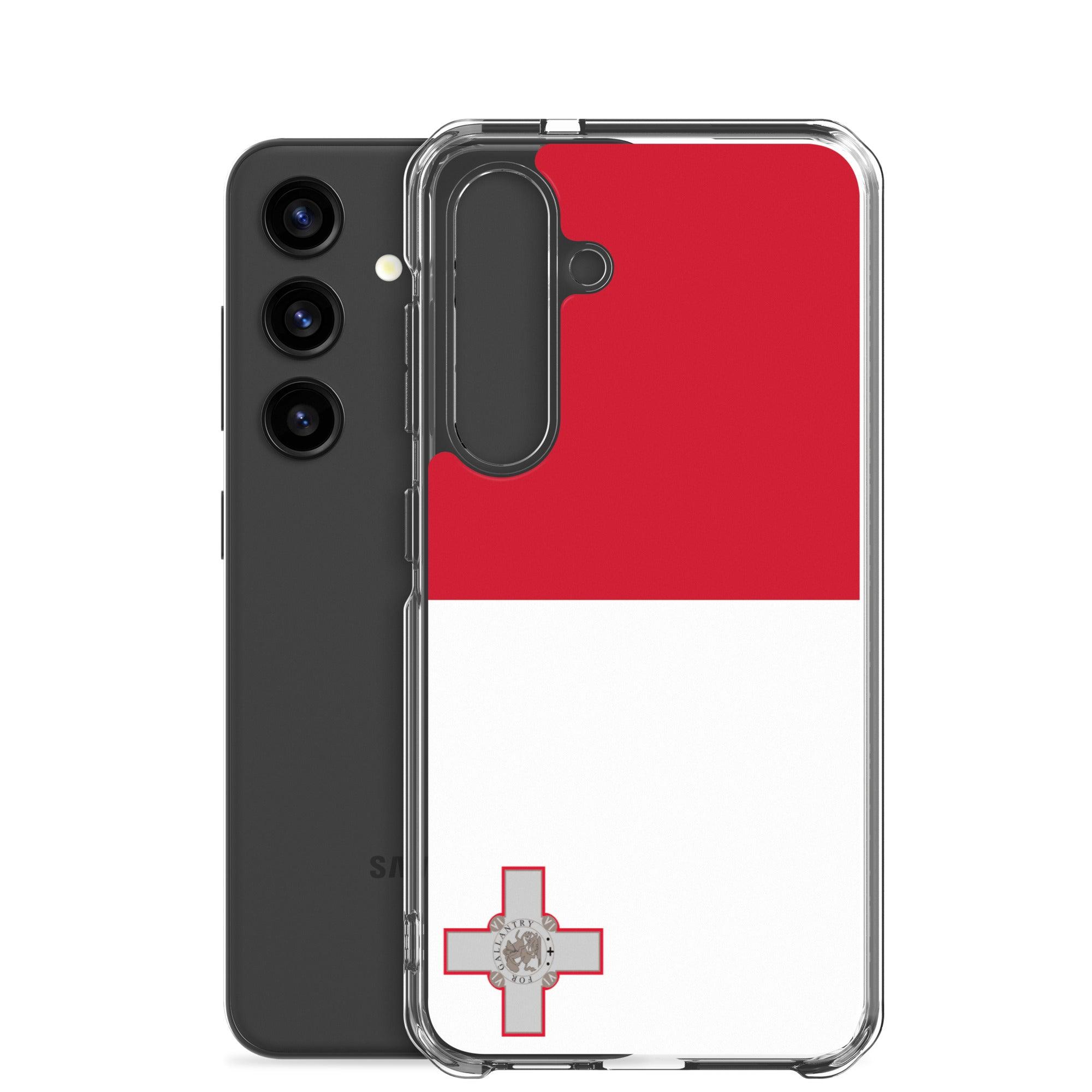 Coque de téléphone avec le drapeau de Malte, en TPU, offrant une protection élégante et durable.
