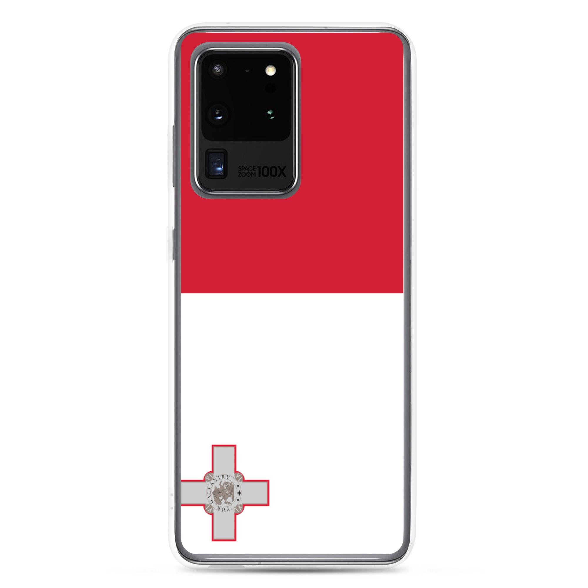 Coque de téléphone avec le drapeau de Malte, en TPU, offrant une protection élégante et durable.