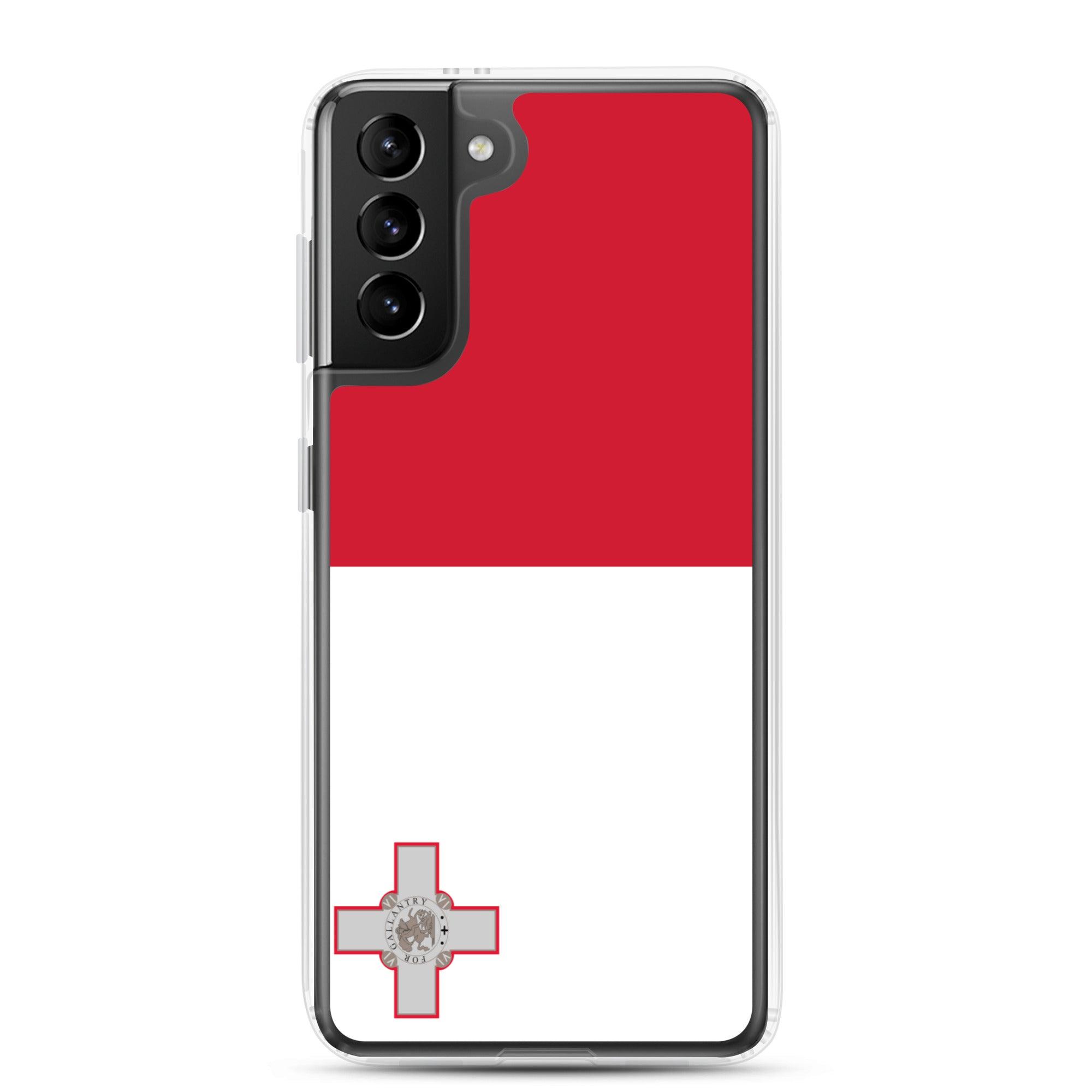 Coque de téléphone avec le drapeau de Malte, en TPU, offrant une protection élégante et durable.