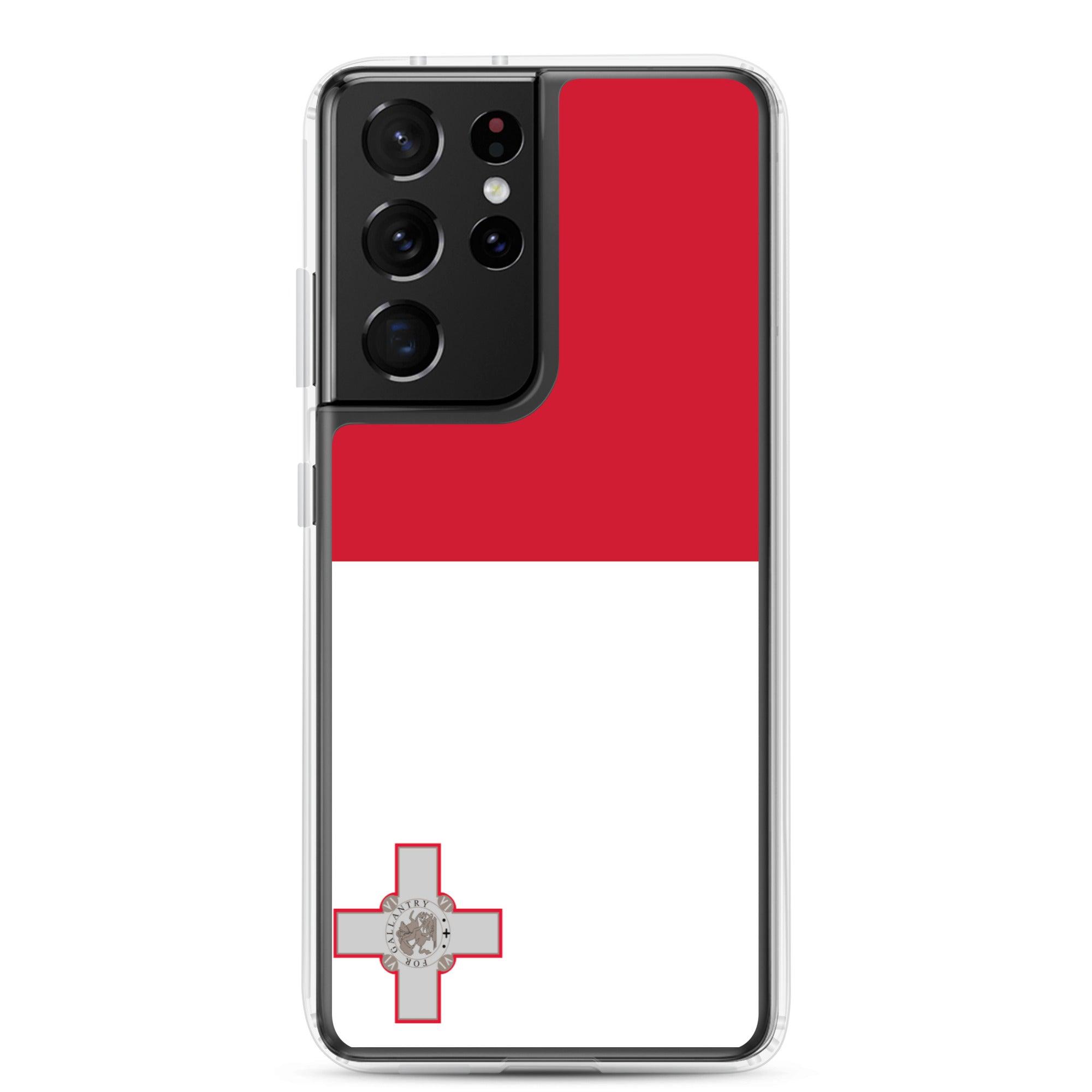 Coque de téléphone avec le drapeau de Malte, en TPU, offrant une protection élégante et durable.