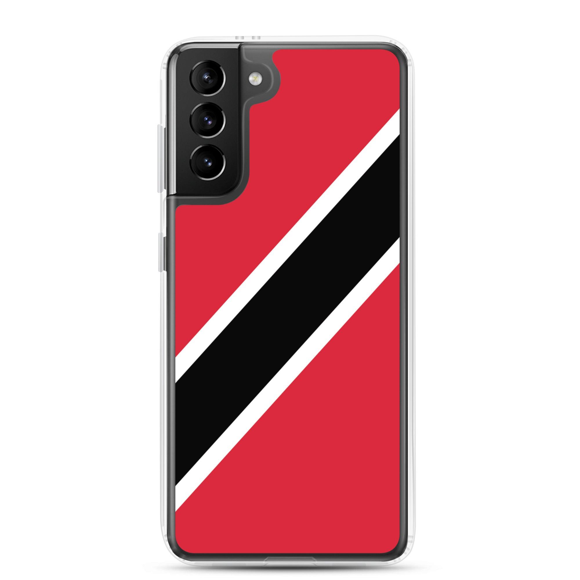 Coque de téléphone avec le drapeau de Trinité-et-Tobago, en TPU, offrant une protection élégante et durable.