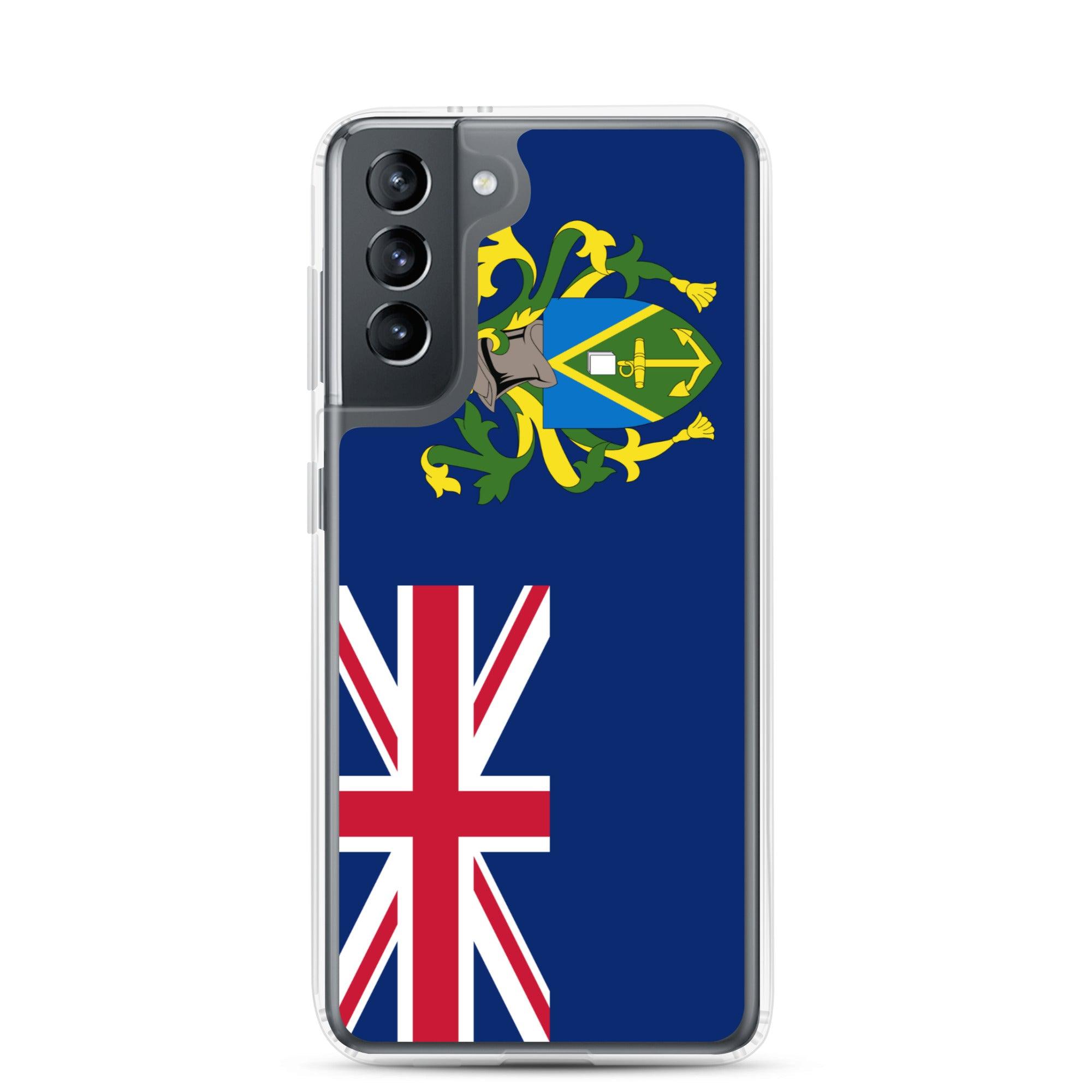 Coque de téléphone avec le drapeau des îles Pitcairn, en TPU, offrant une protection élégante et durable.