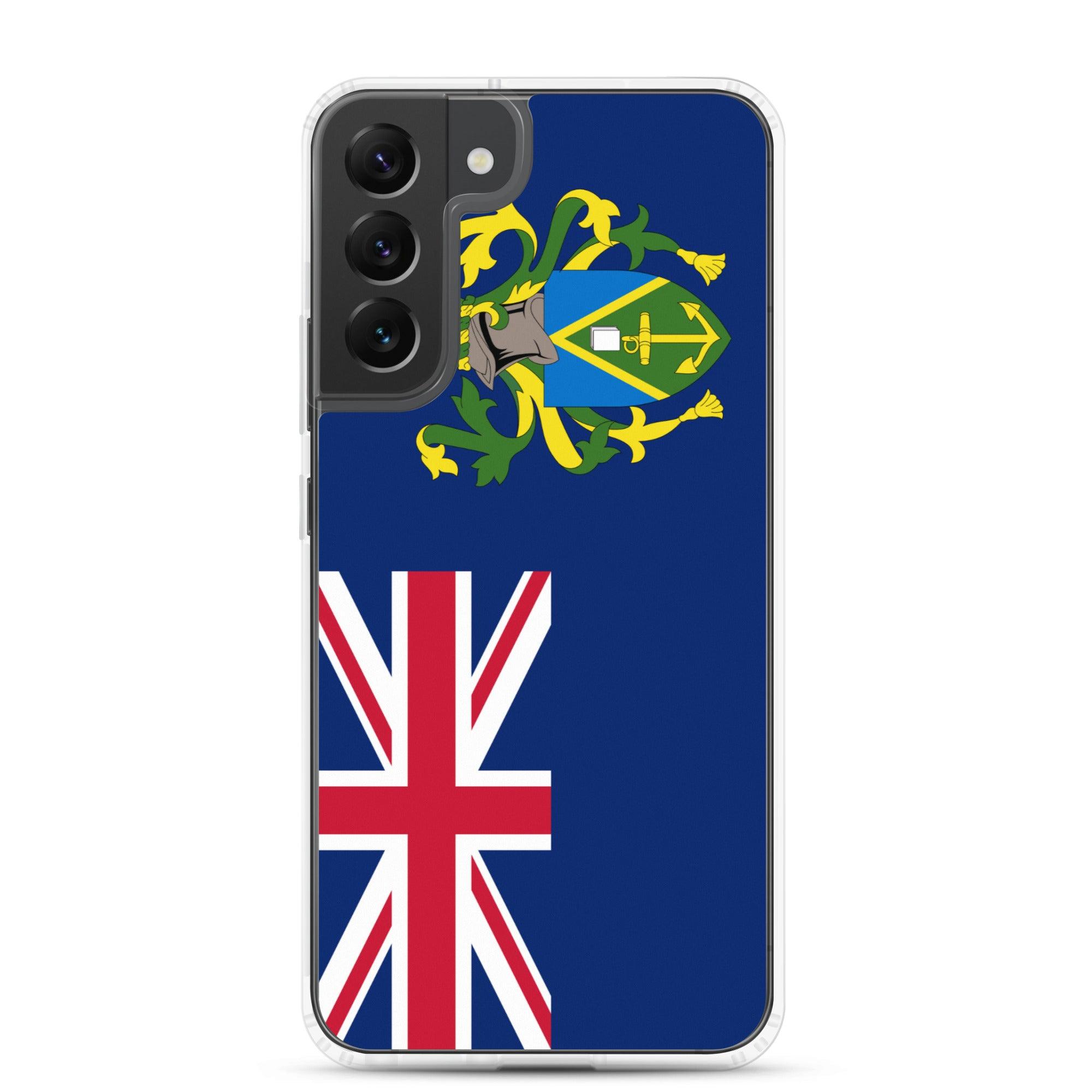 Coque de téléphone avec le drapeau des îles Pitcairn, en TPU, offrant une protection élégante et durable.