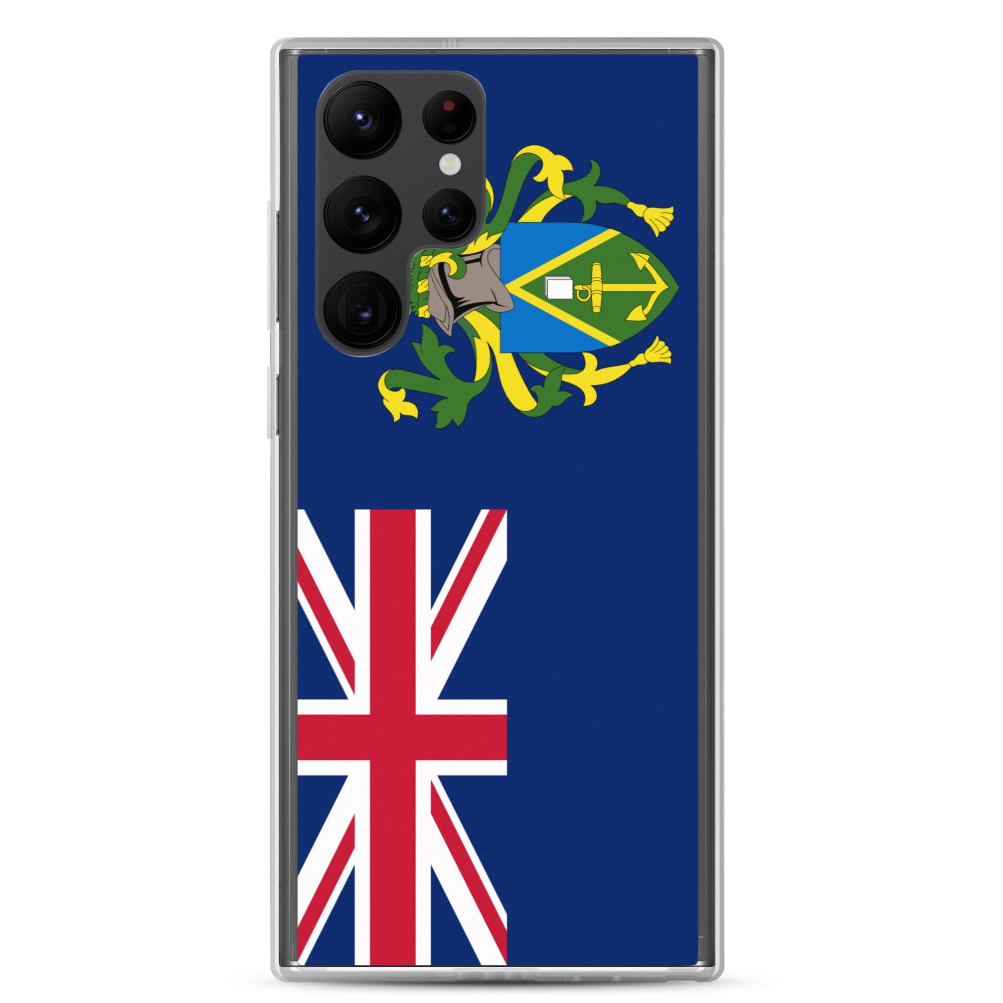 Coque de téléphone avec le drapeau des îles Pitcairn, en TPU, offrant une protection élégante et durable.