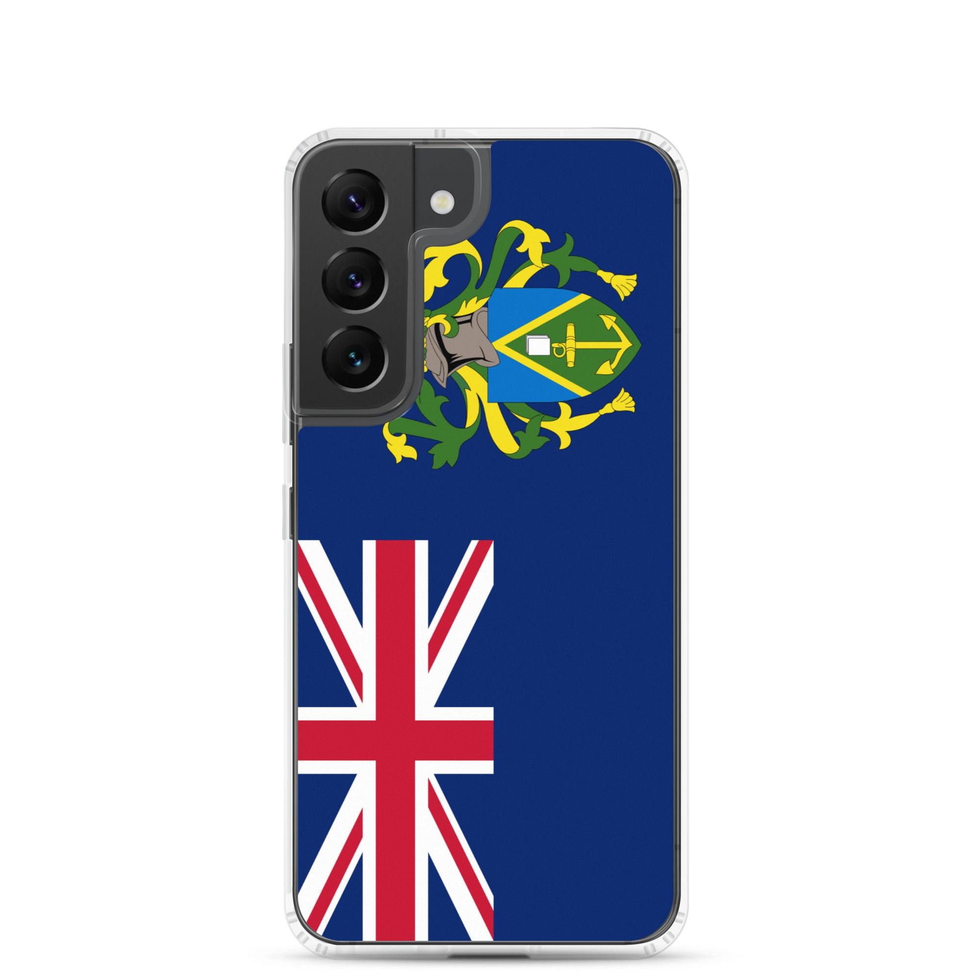 Coque de téléphone avec le drapeau des îles Pitcairn, en TPU, offrant une protection élégante et durable.