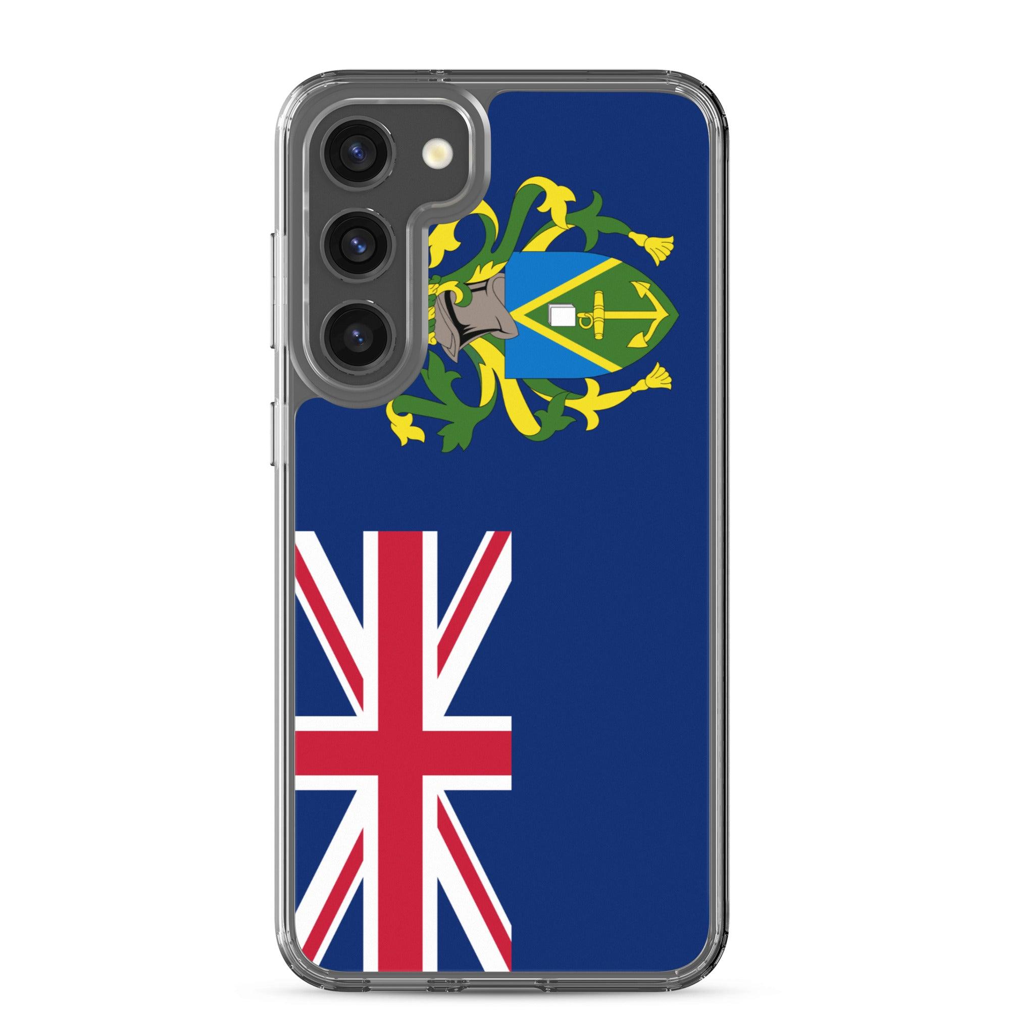 Coque de téléphone avec le drapeau des îles Pitcairn, en TPU, offrant une protection élégante et durable.