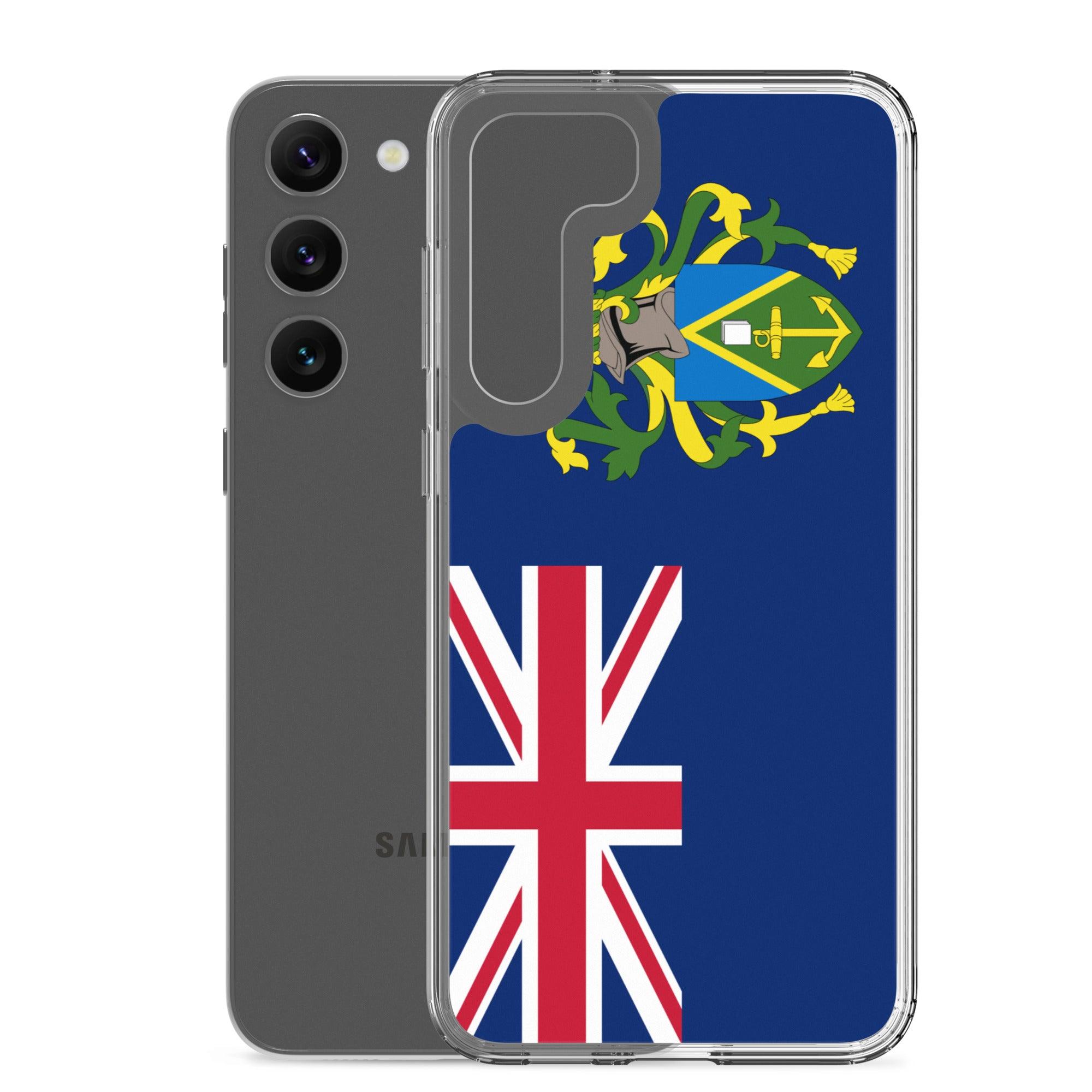 Coque de téléphone avec le drapeau des îles Pitcairn, en TPU, offrant une protection élégante et durable.