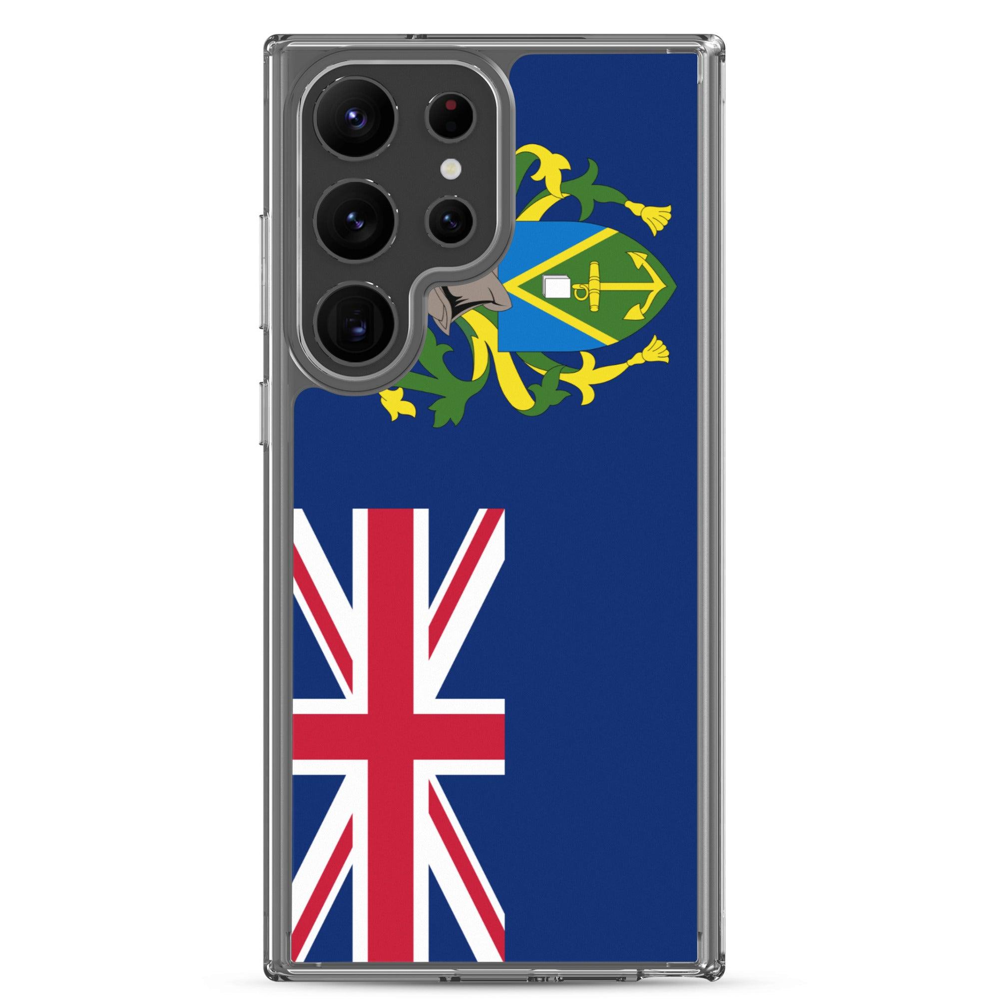 Coque de téléphone avec le drapeau des îles Pitcairn, en TPU, offrant une protection élégante et durable.