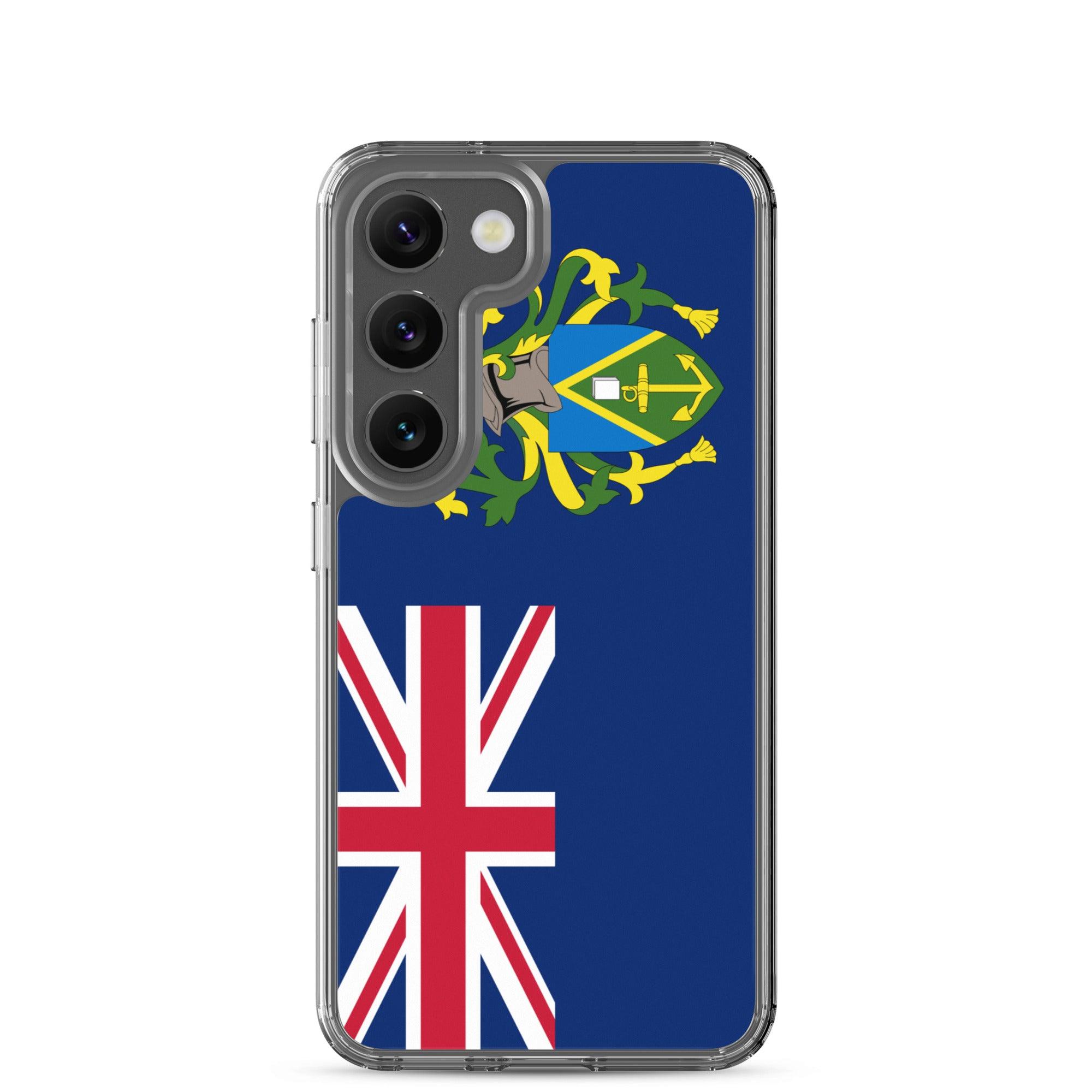 Coque de téléphone avec le drapeau des îles Pitcairn, en TPU, offrant une protection élégante et durable.