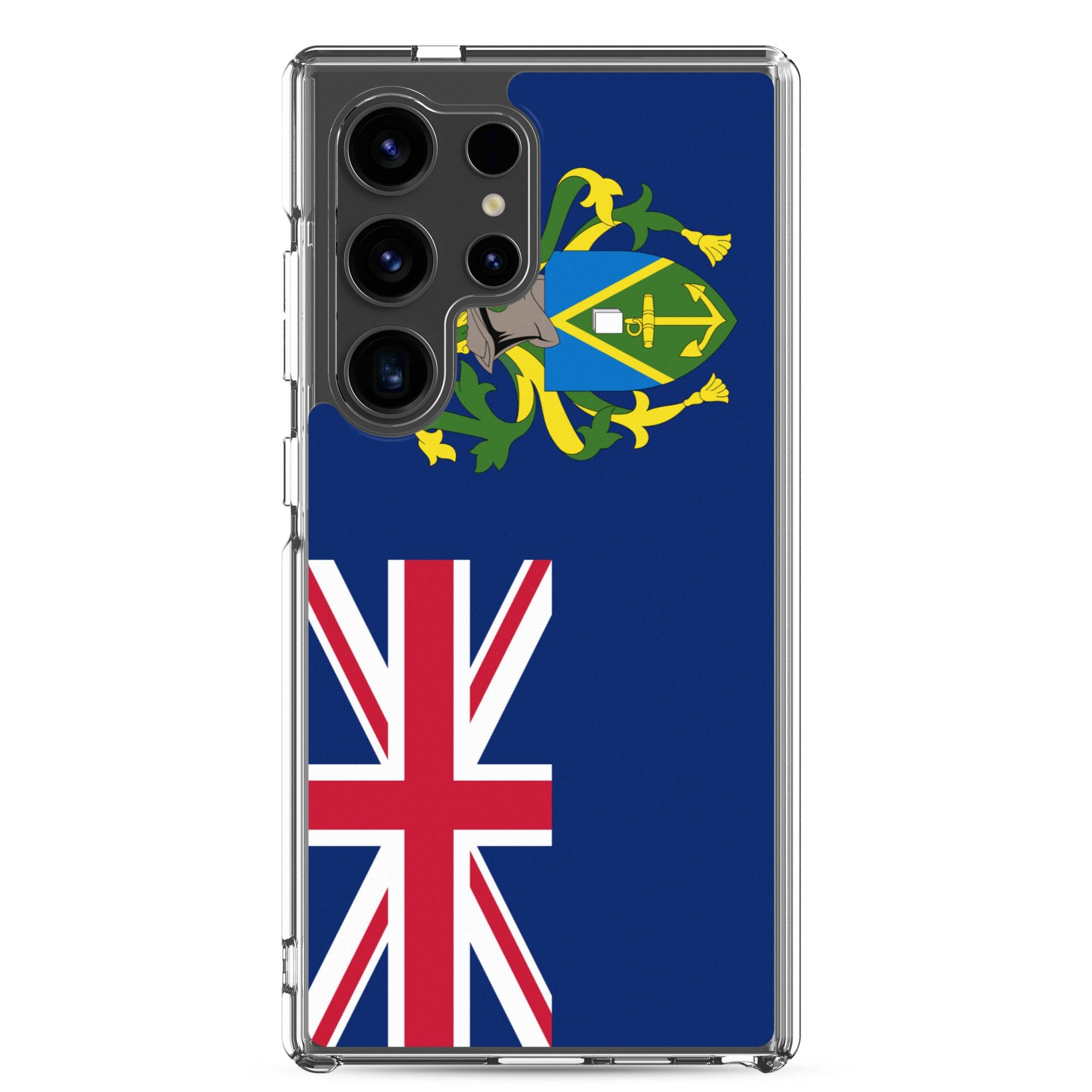Coque de téléphone avec le drapeau des îles Pitcairn, en TPU, offrant une protection élégante et durable.