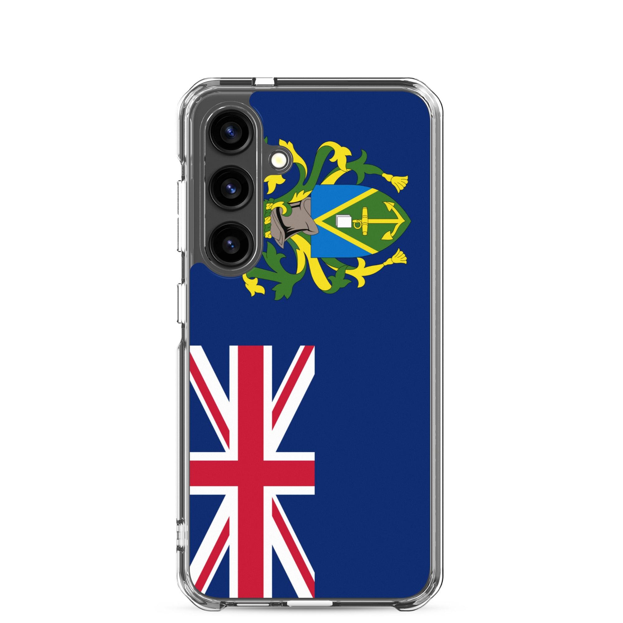 Coque de téléphone avec le drapeau des îles Pitcairn, en TPU, offrant une protection élégante et durable.