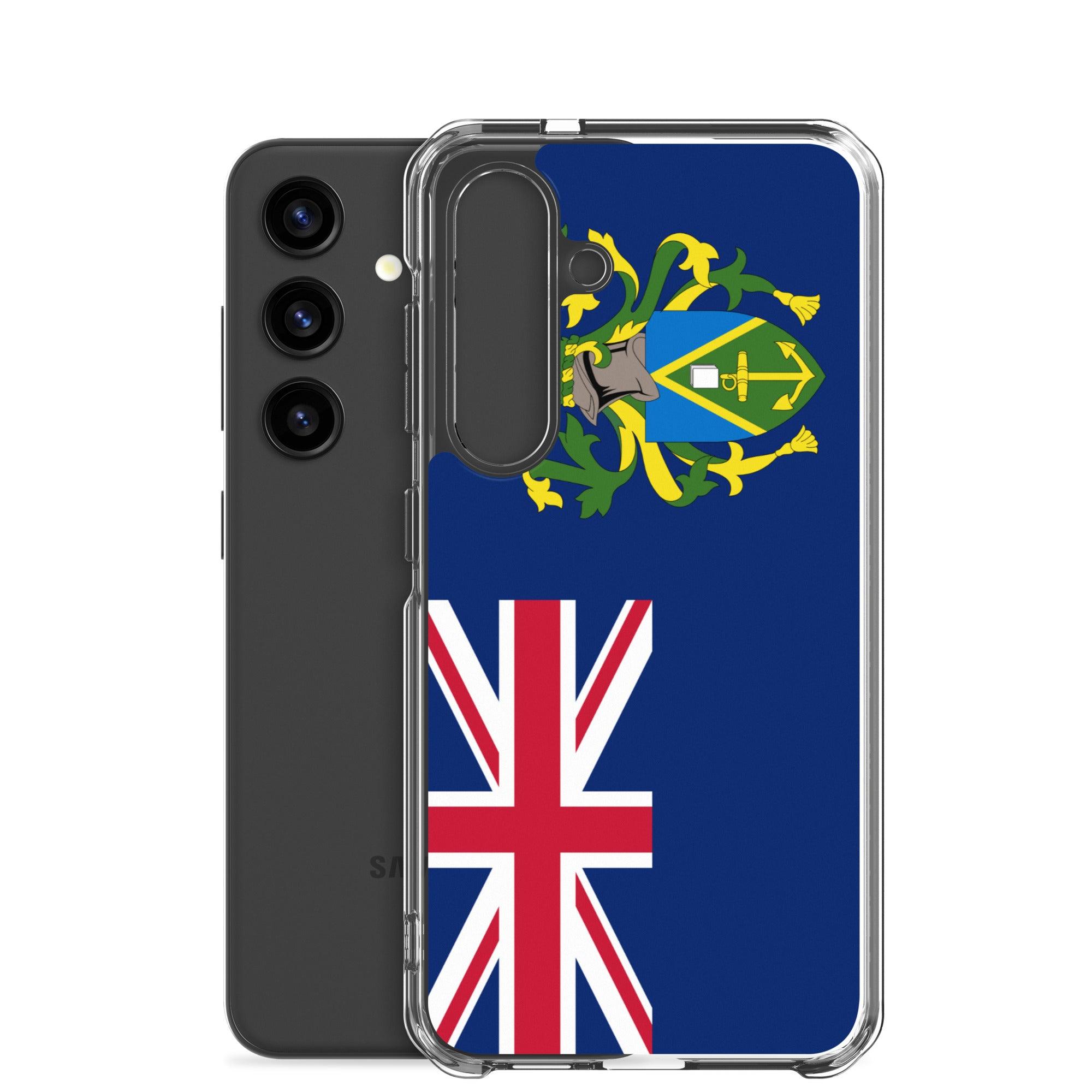 Coque de téléphone avec le drapeau des îles Pitcairn, en TPU, offrant une protection élégante et durable.