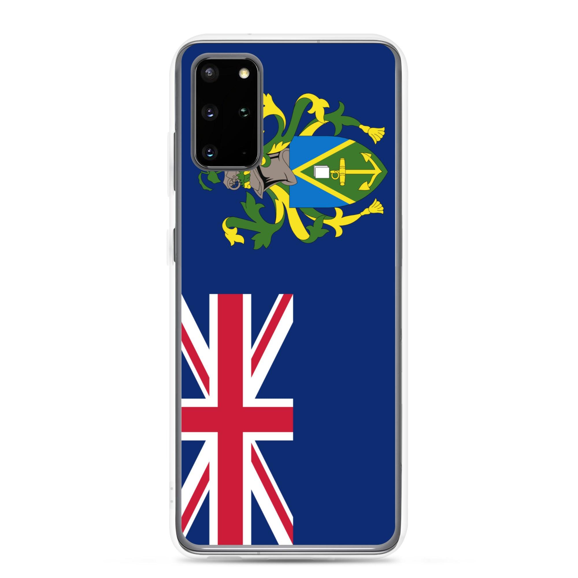 Coque de téléphone avec le drapeau des îles Pitcairn, en TPU, offrant une protection élégante et durable.