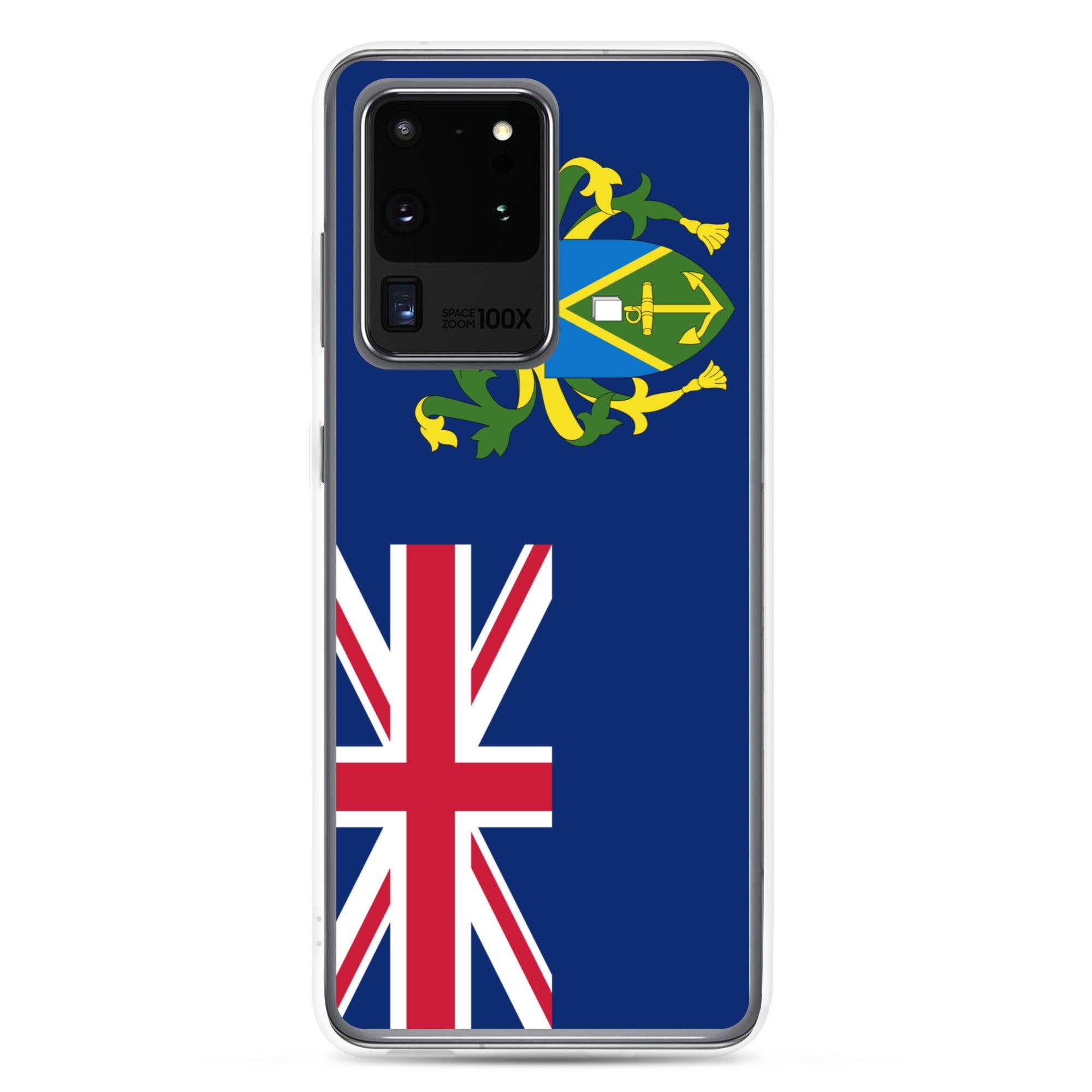 Coque de téléphone avec le drapeau des îles Pitcairn, en TPU, offrant une protection élégante et durable.