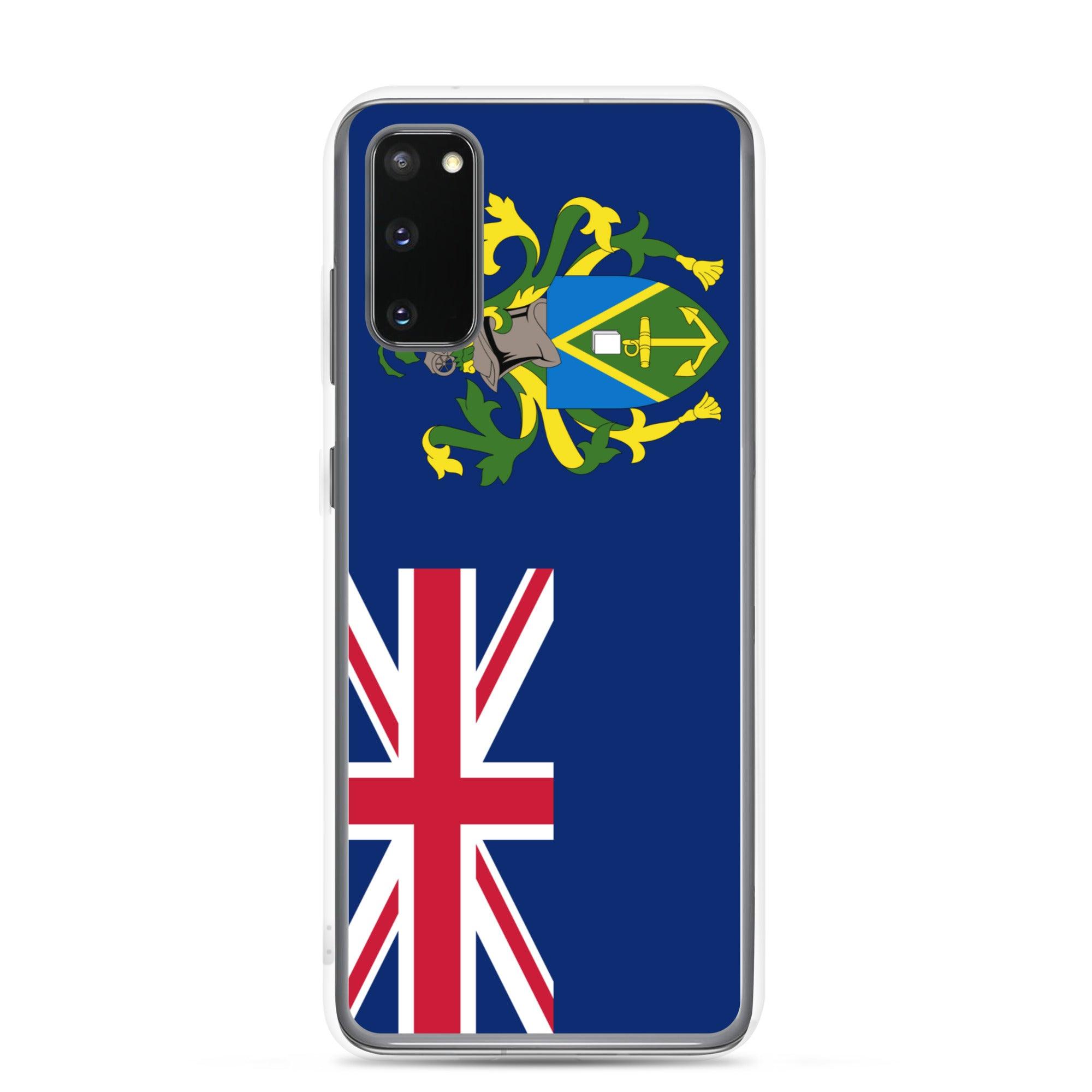 Coque de téléphone avec le drapeau des îles Pitcairn, en TPU, offrant une protection élégante et durable.