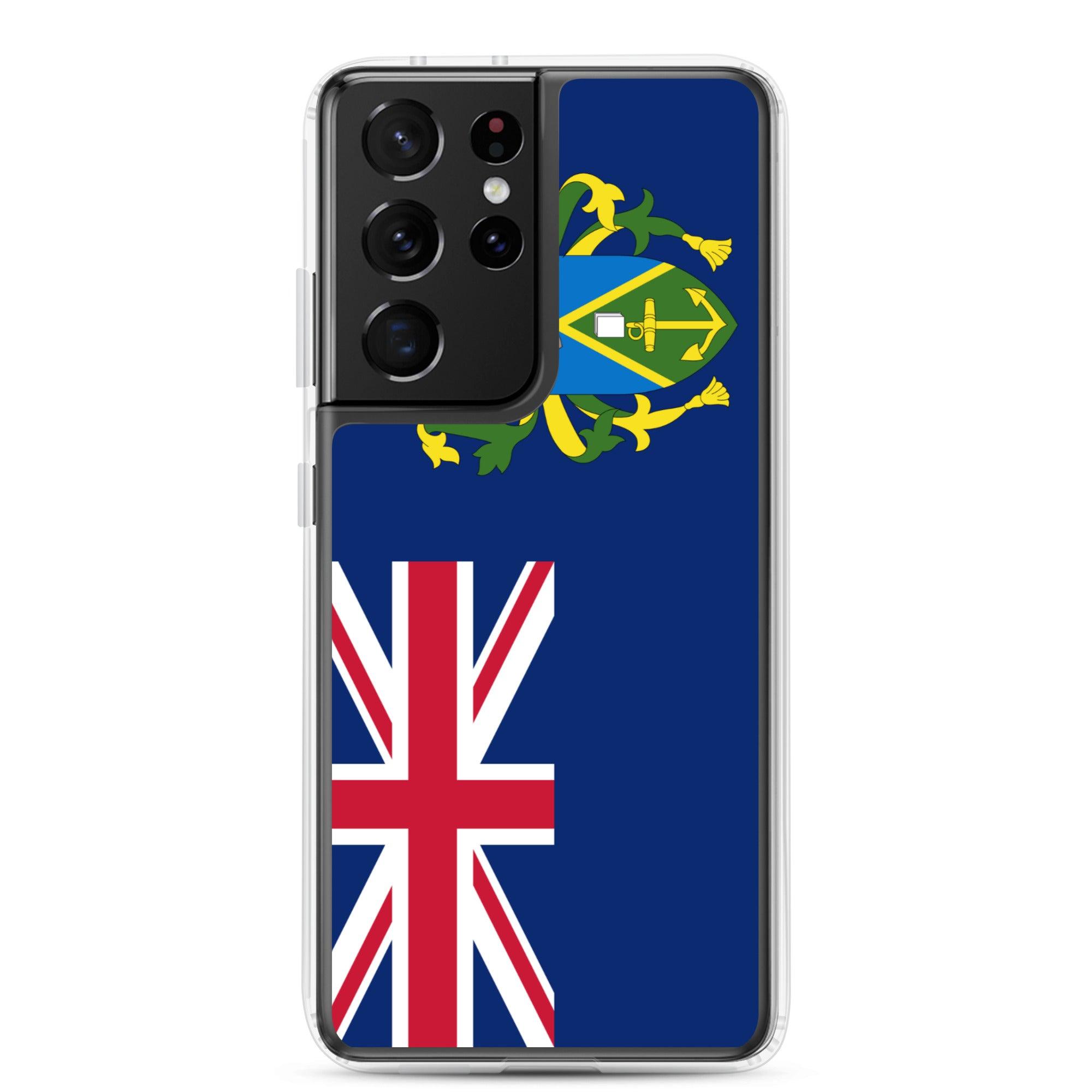 Coque de téléphone avec le drapeau des îles Pitcairn, en TPU, offrant une protection élégante et durable.